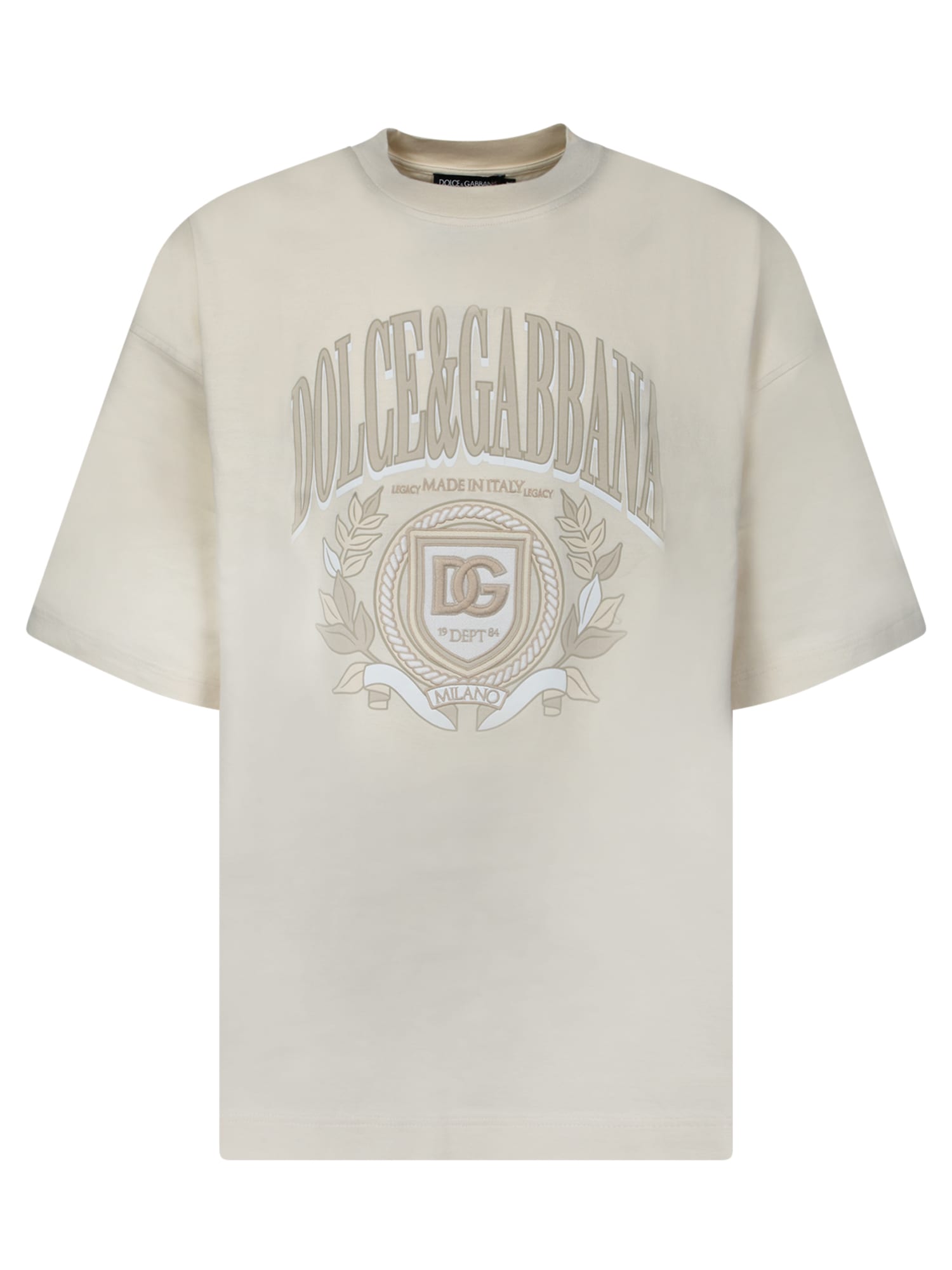 Dolce & Gabbana Logo刺绣圆领T恤