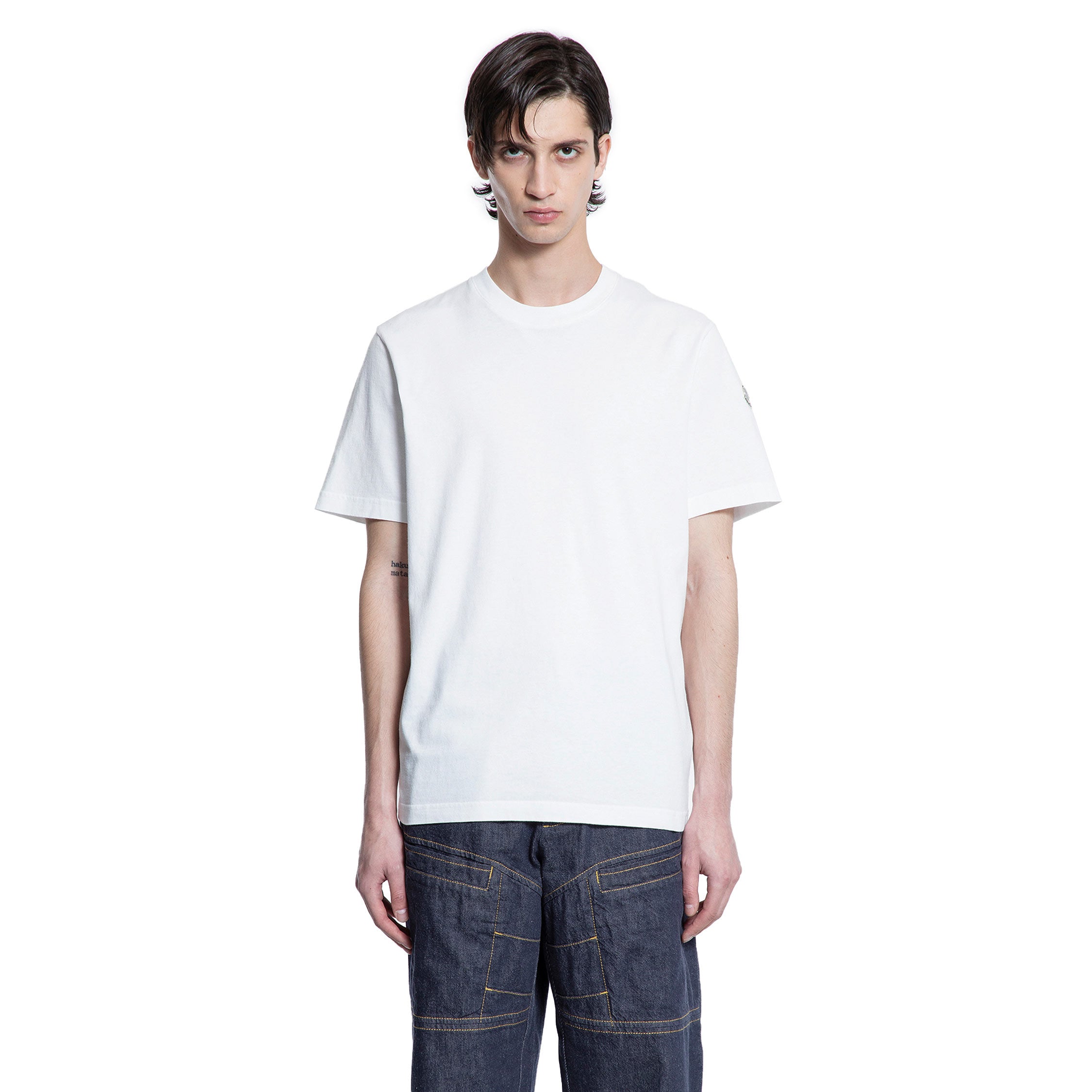 MONCLER GENIUS MAN WHITE T-SHIRTS & TANK TOPS
