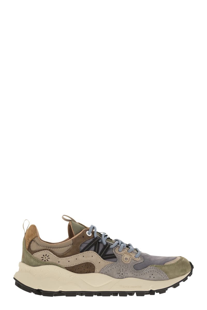 Flower Mountain Yamano 3 - Sneakers In Suede And Technical Fabric