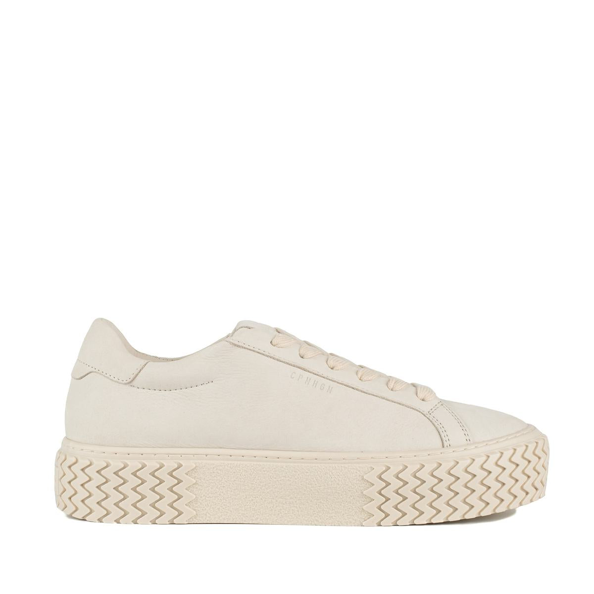 Copenhagen Snkeakers With Cream Grooved Platform Sole