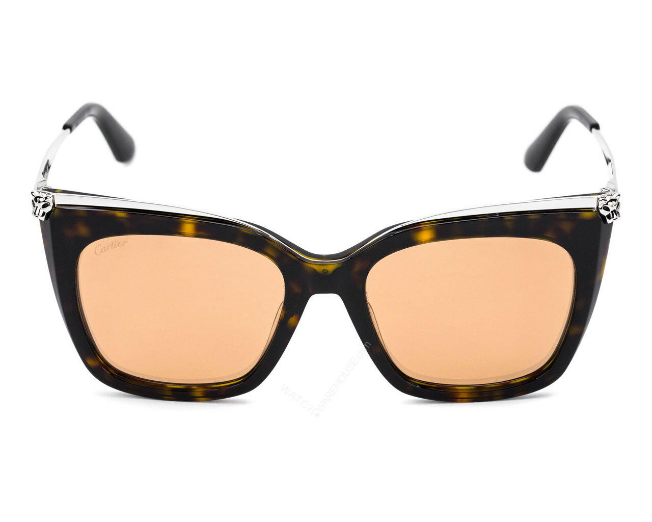 CARTIER Panthère Avana Acetate 53MM Cat Eye Sunglasses CT0030S-002