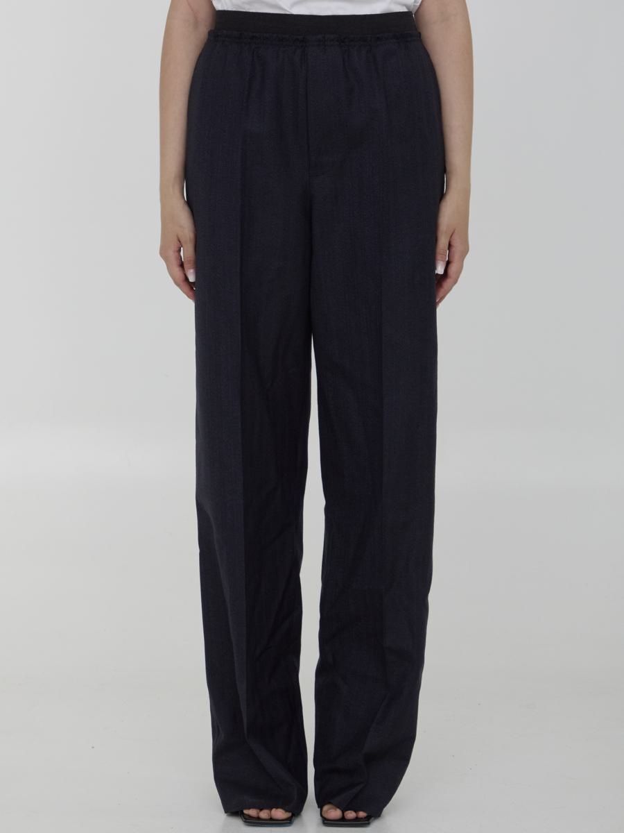 Striped Wool Trousers