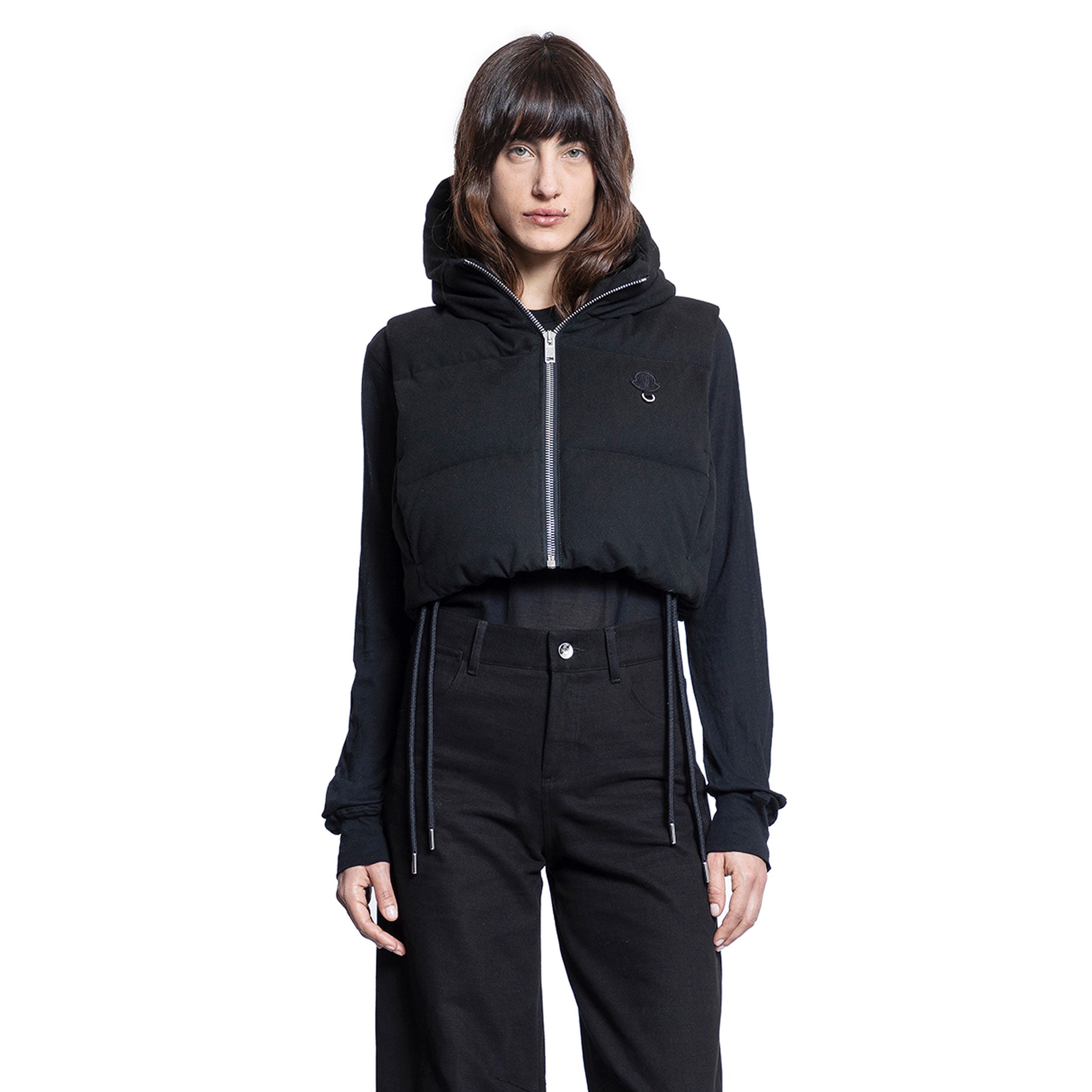 MONCLER GENIUS WOMAN BLACK VESTS