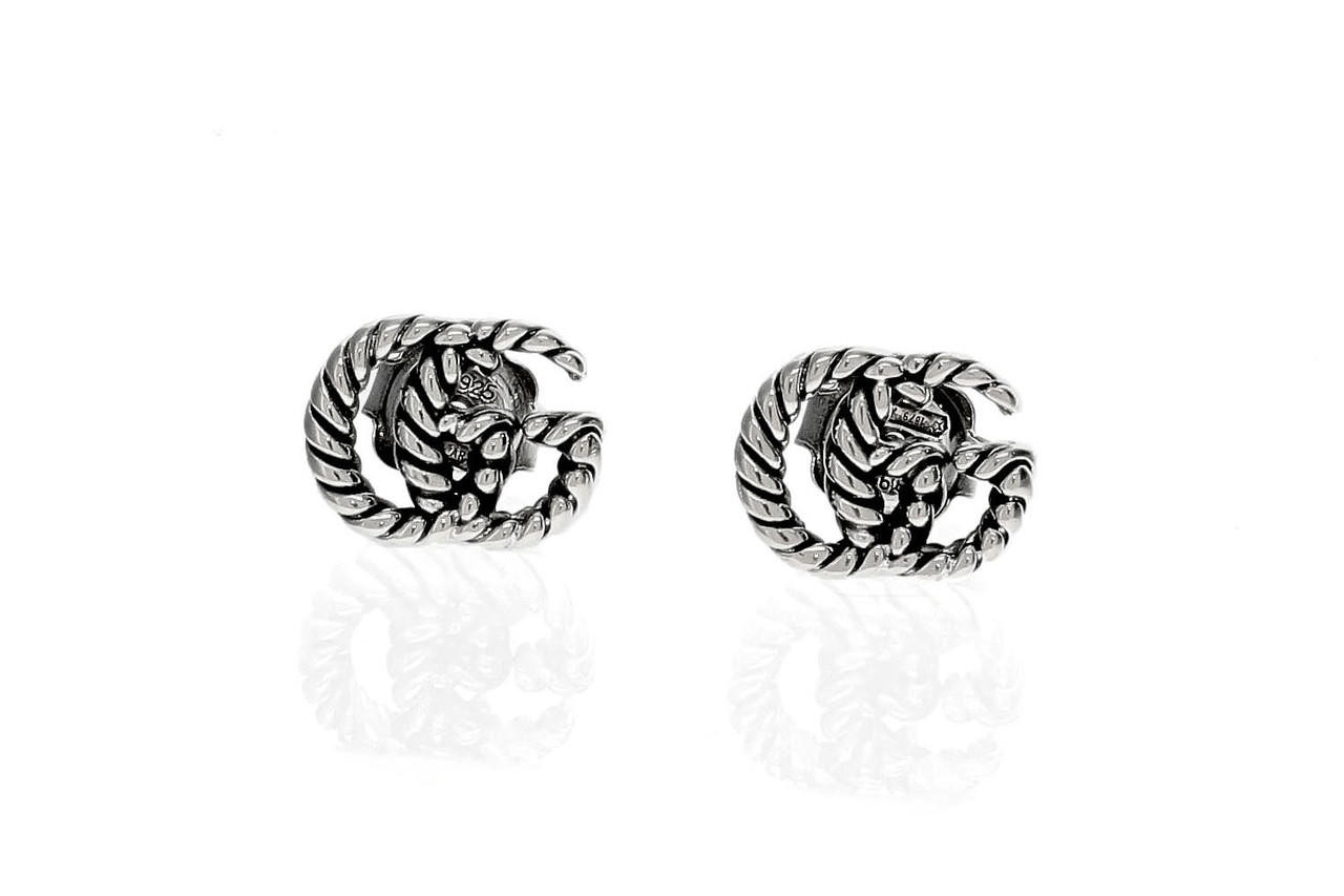 GUCCI GG Marmont Sterling Silver Stud Earrings YBD62775500100U