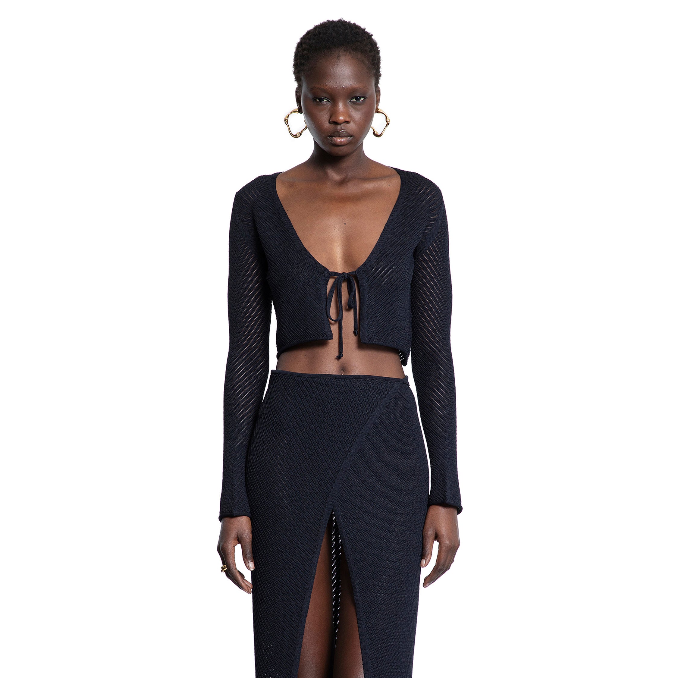 LANEUS WOMAN BLACK KNITWEAR