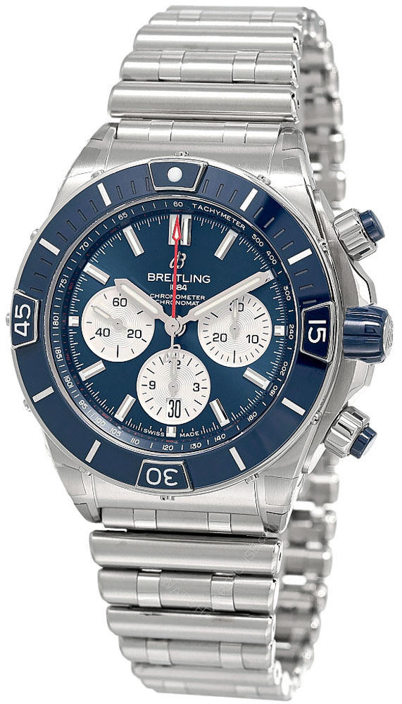 BREITLING Super Chronomat B01 44MM AUTO SS Men's Watch AB0136161C1A1