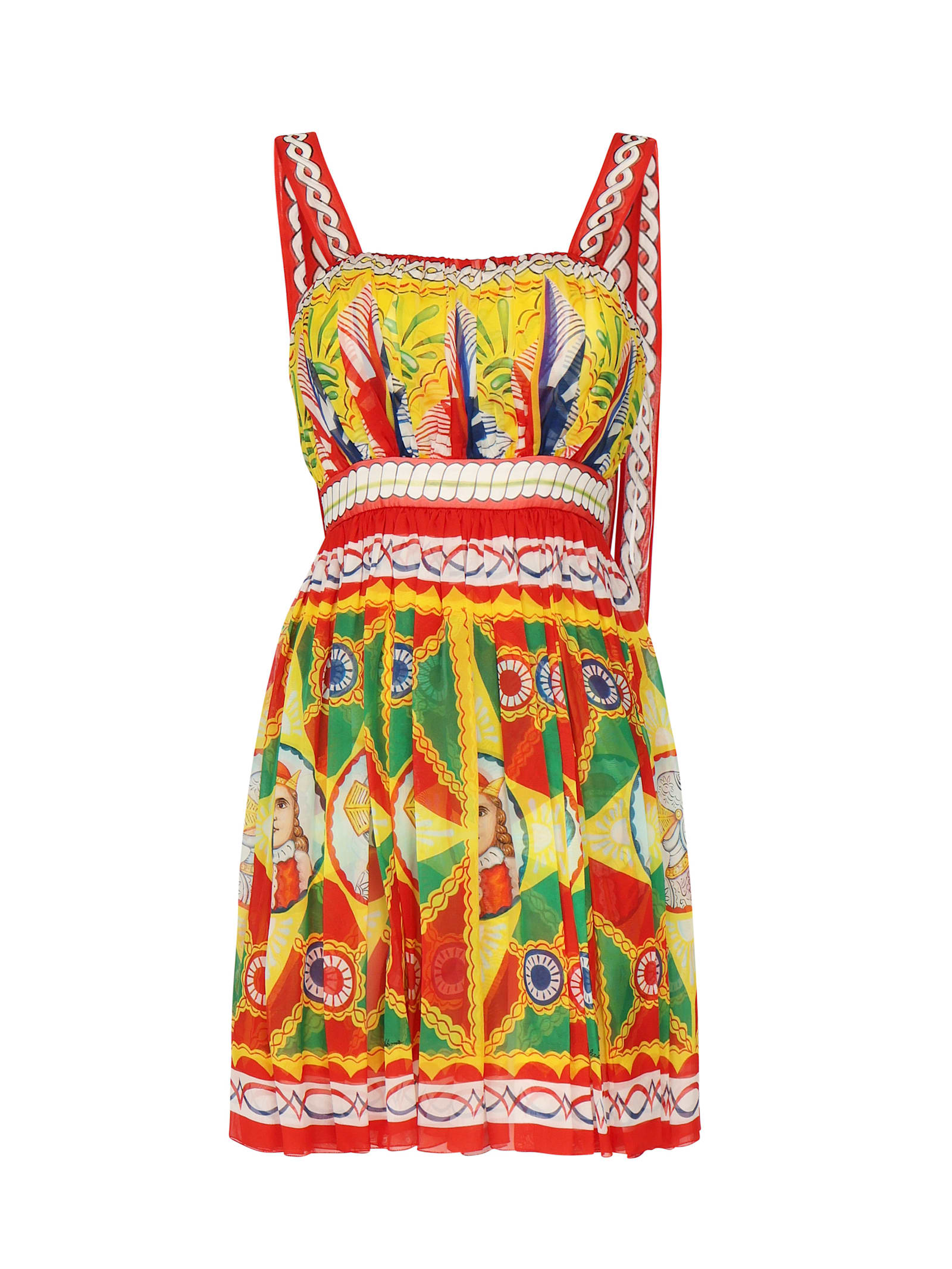Dolce & Gabbana 迷你连衣裙 Carretto印花雪纺款