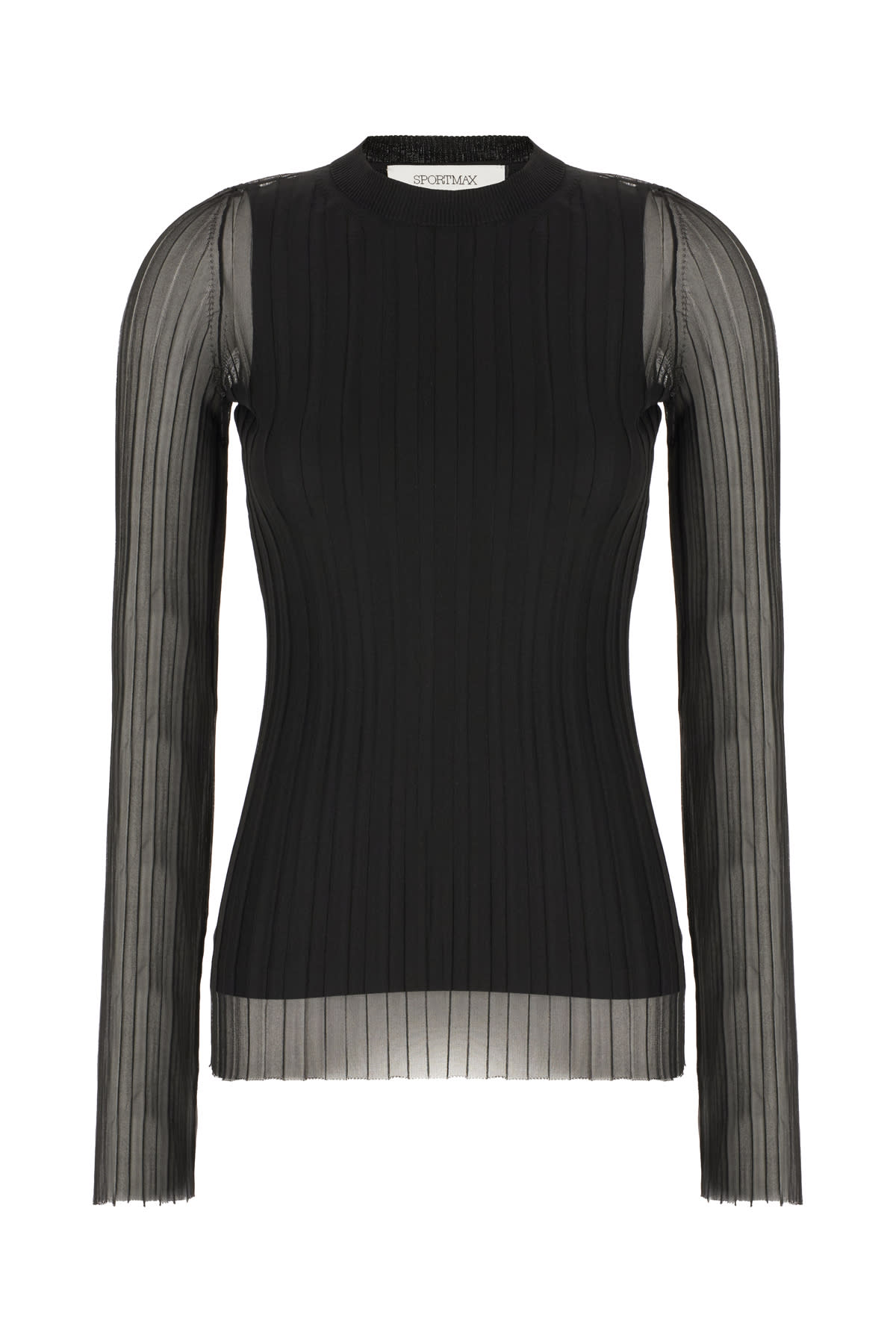 SportMax Black Nylon Top