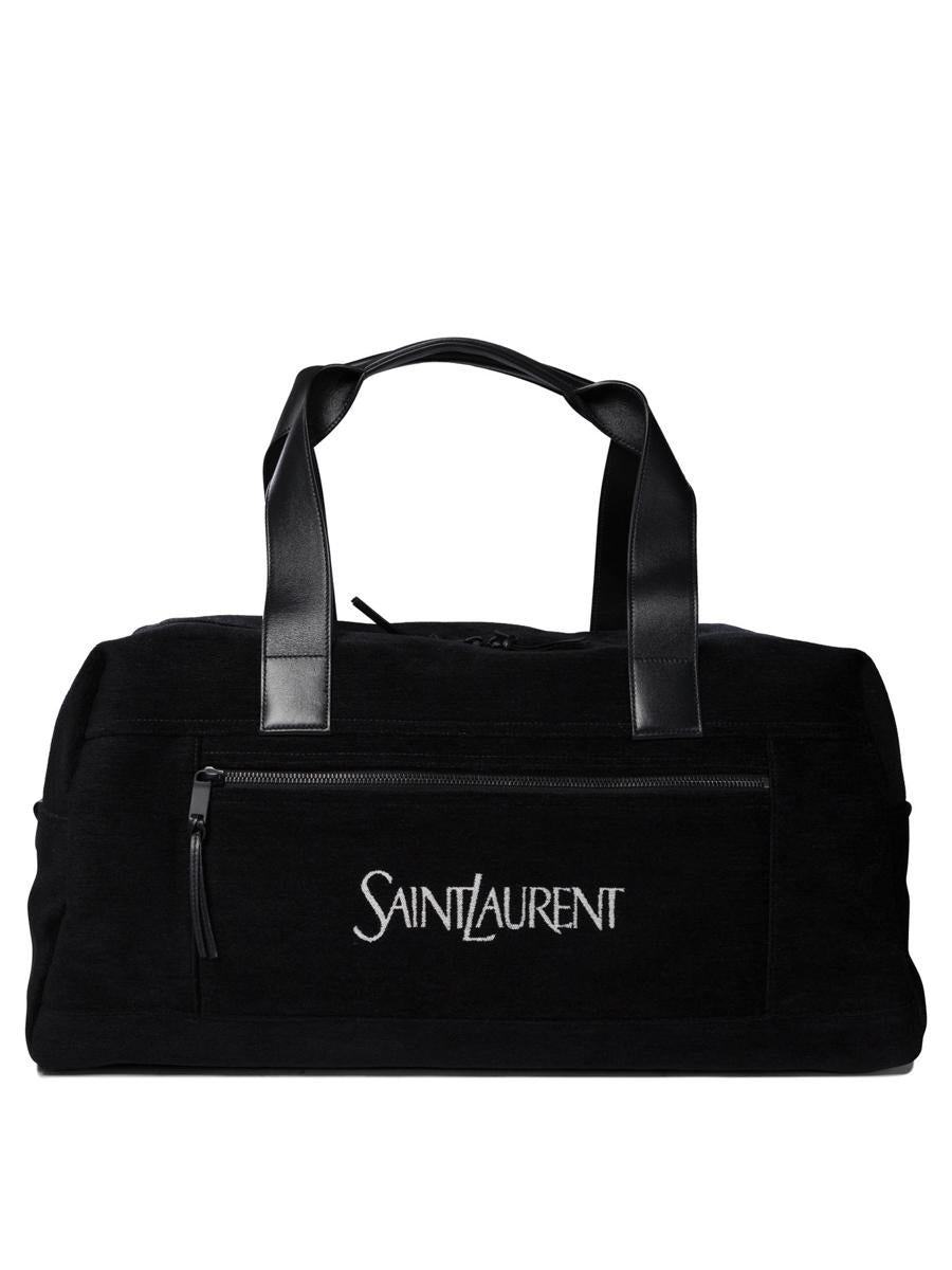 Saint Laurent Borsone Con Zip Con Logo Jacquard