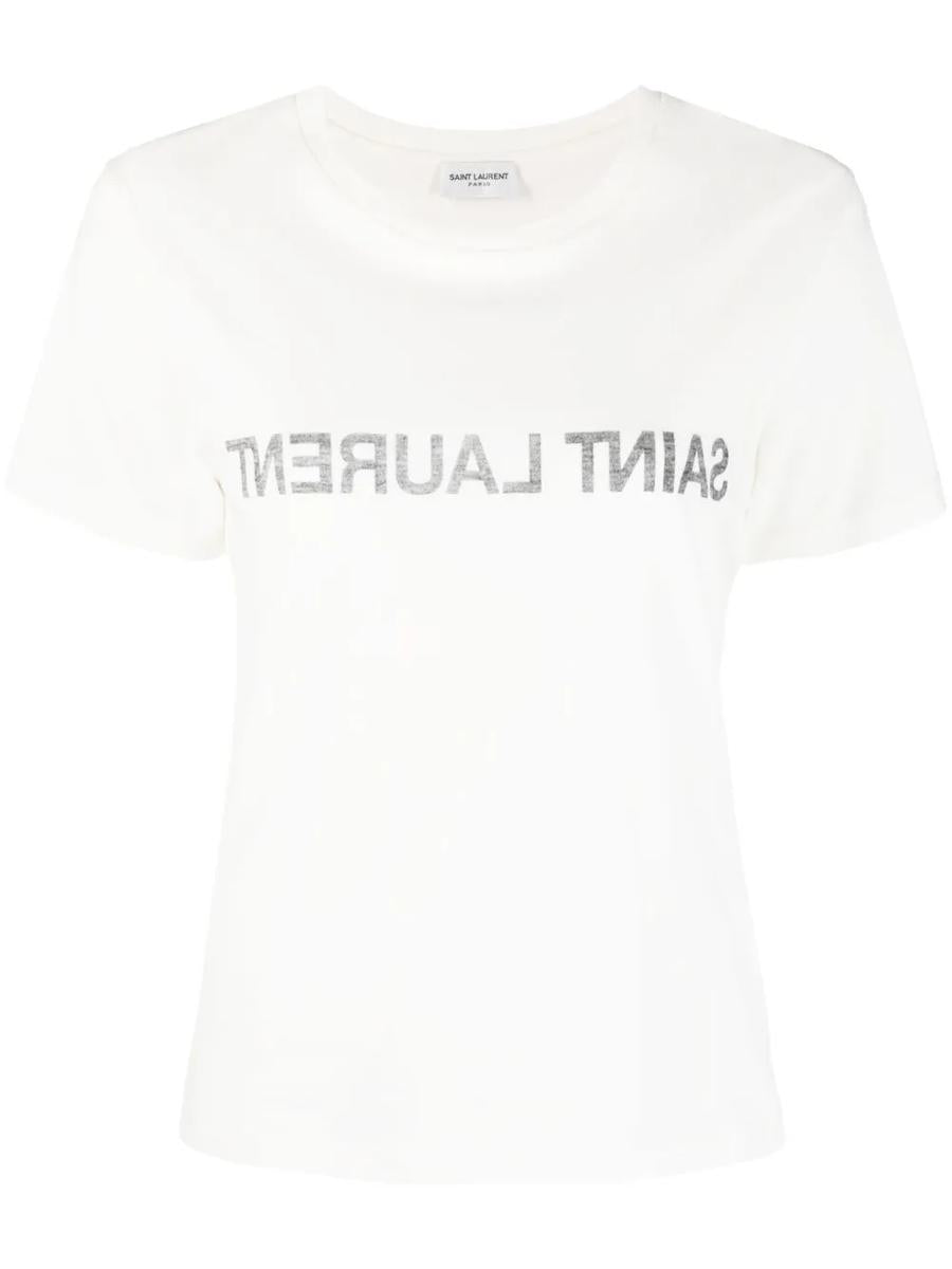 Saint Laurent Reverse Logo-Print T-Shirt