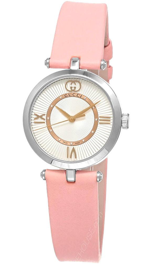 GUCCI Model 2000 Quartz 30MM Pink Leather Women's Watch YA167506