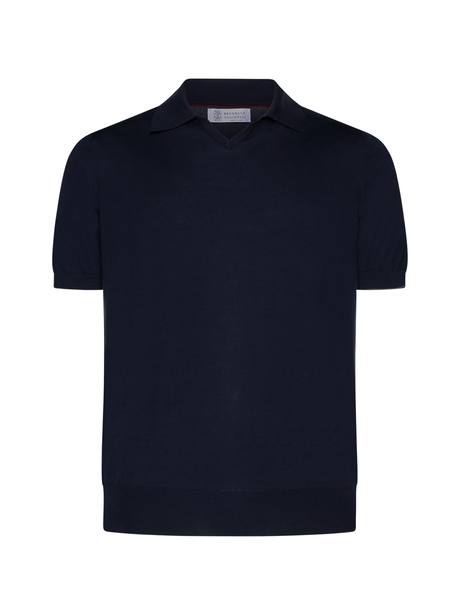 Brunello Cucinelli Cotton Polo Style Sweater