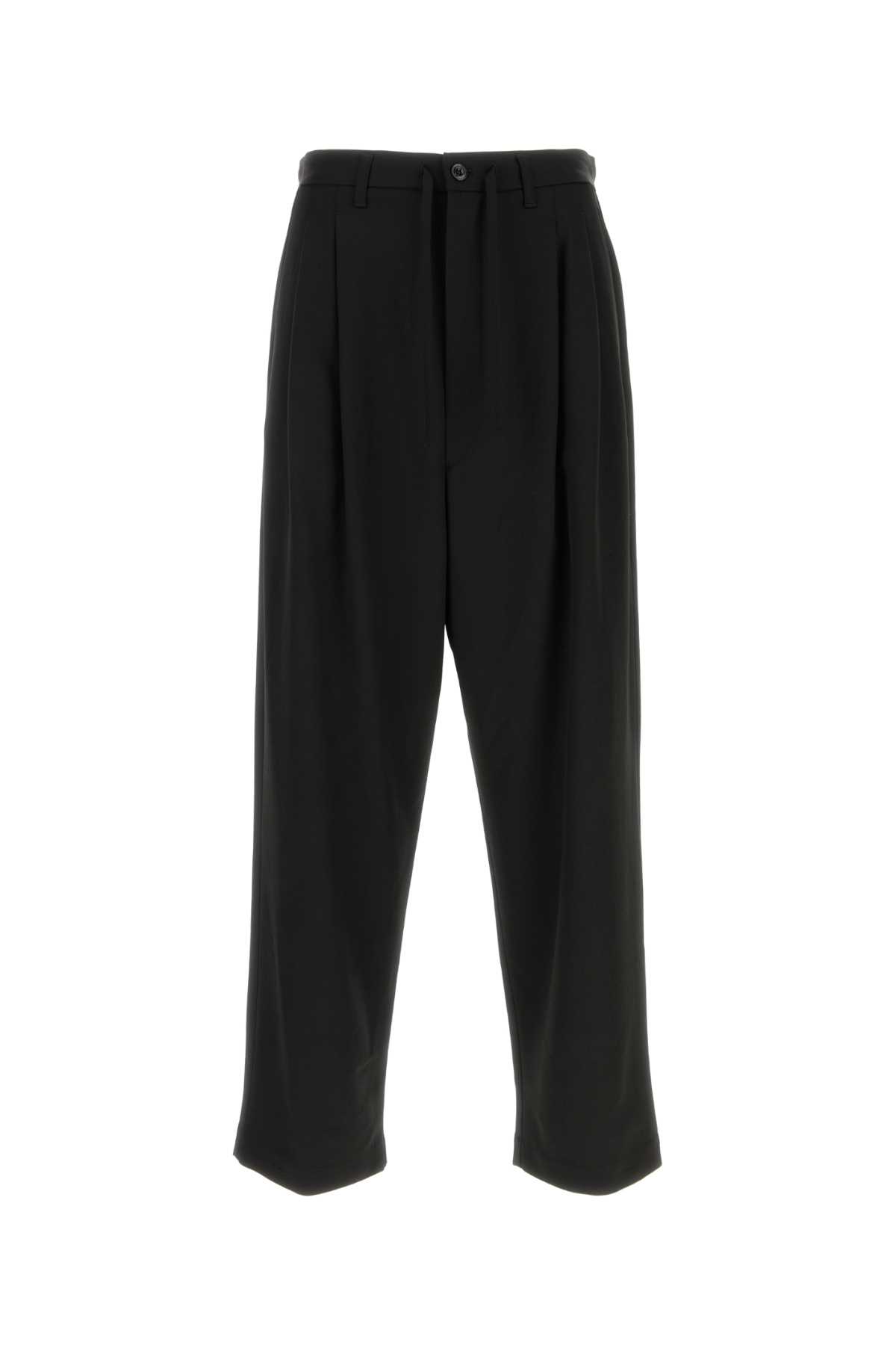 Lemaire Black Wool Blend Pant