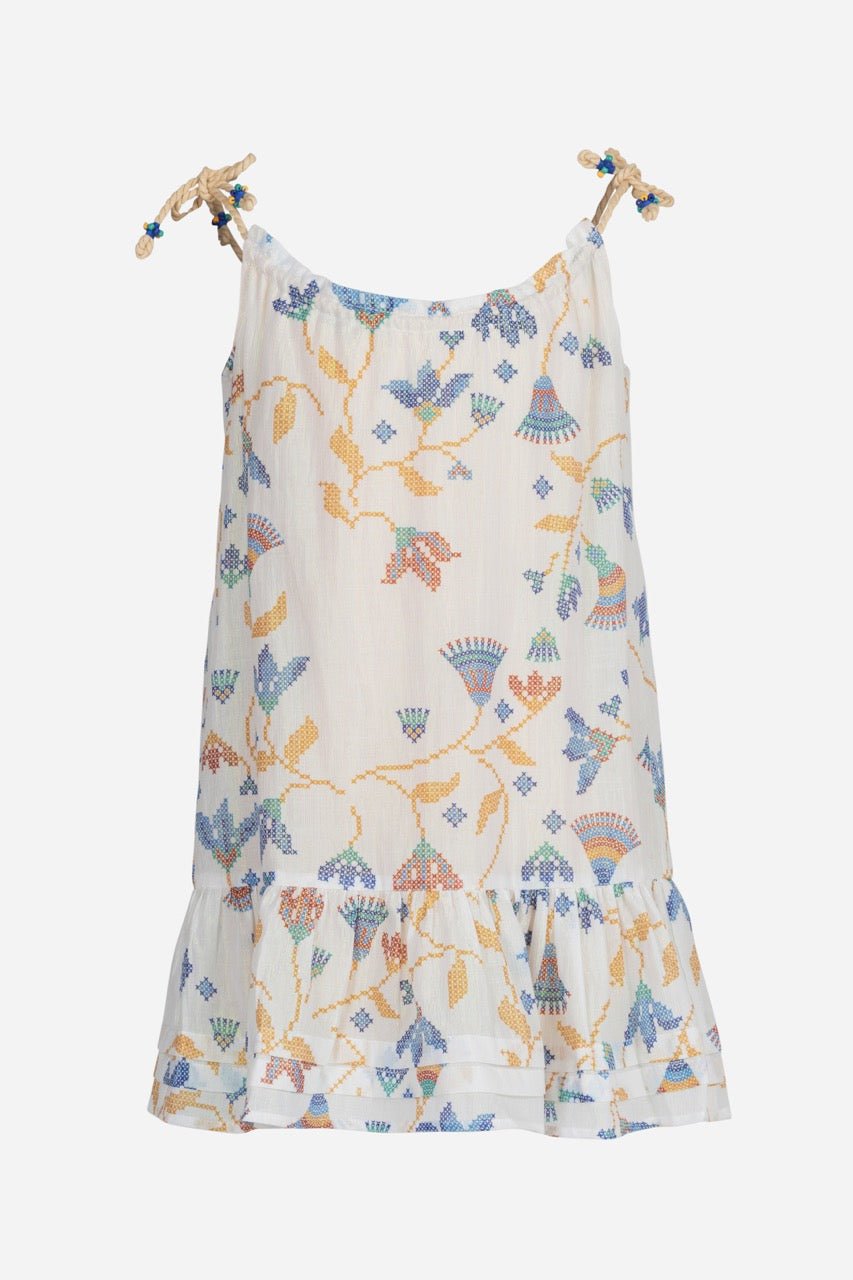 Mini Dress Billie for girls - Blue Ylang Ylang