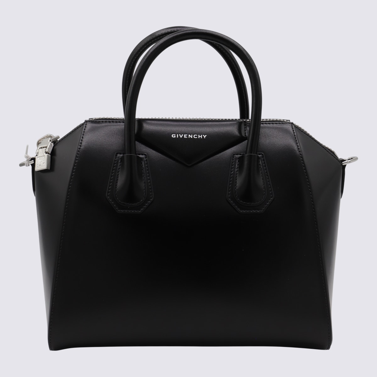 Givenchy Black Leather Antigona Small Top Handle Bag