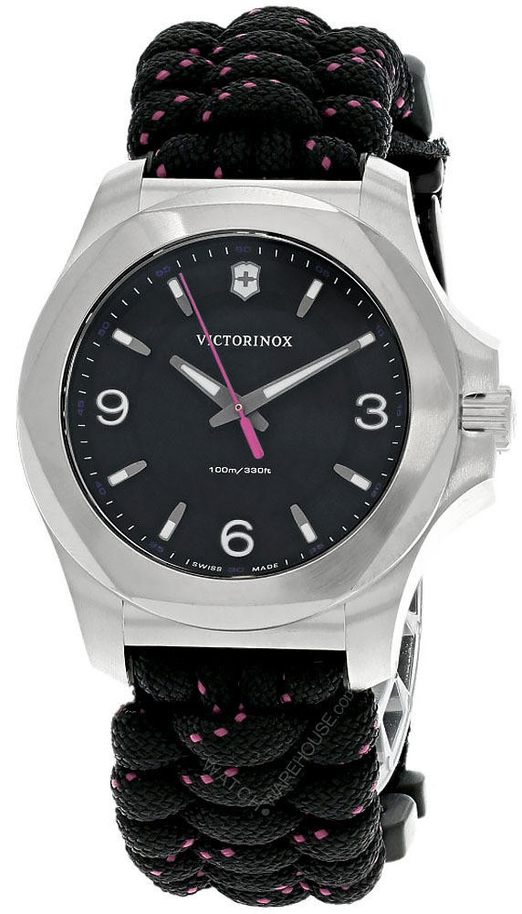 VICTORINOX I.N.O.X. 37MM BLK Dial Paracord Strap Women's Watch 241918