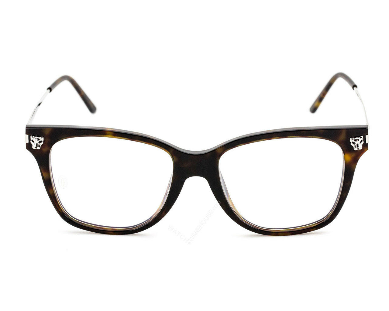 CARTIER Panthère Havana Acetate Rectangular Optical Eyewear CT0026O 002
