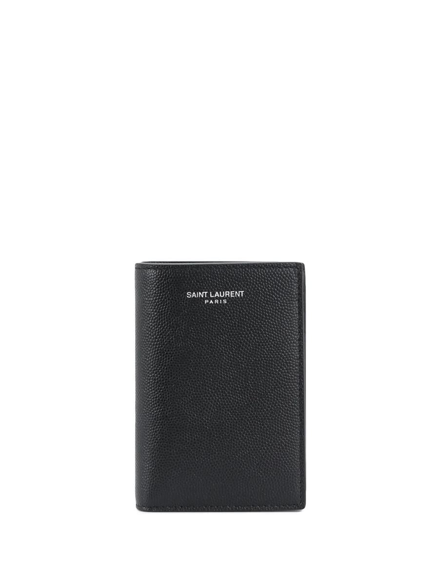 Saint Laurent Logo Embossed Credit Card Wallet