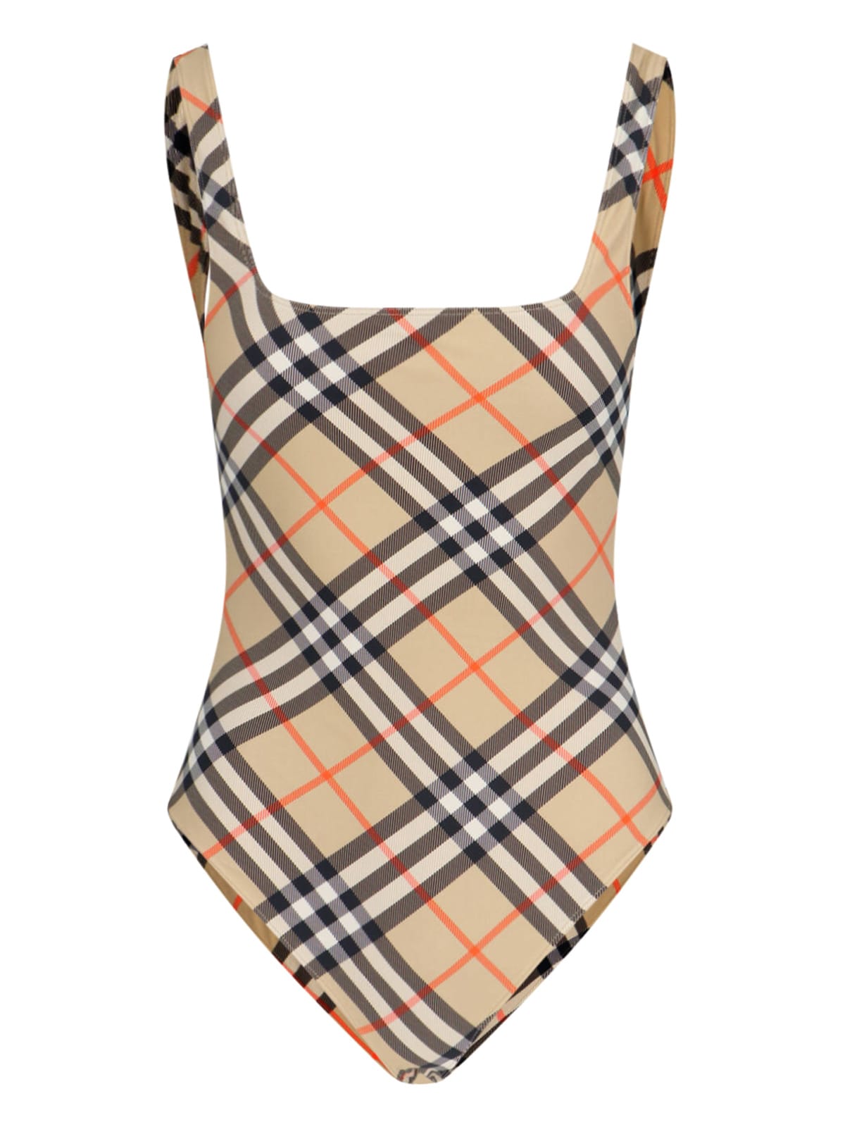Burberry 格纹连体泳衣