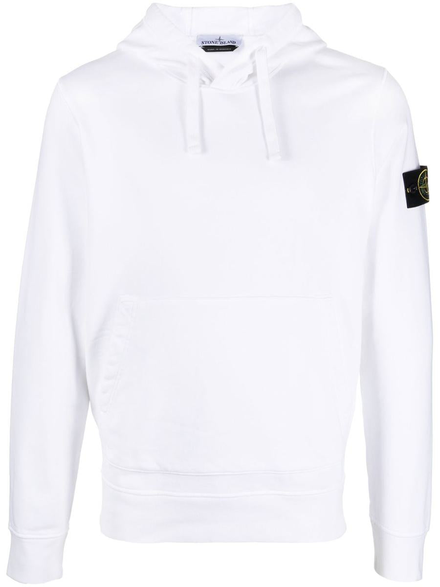 Stone Island White Cotton Sweatshirt
