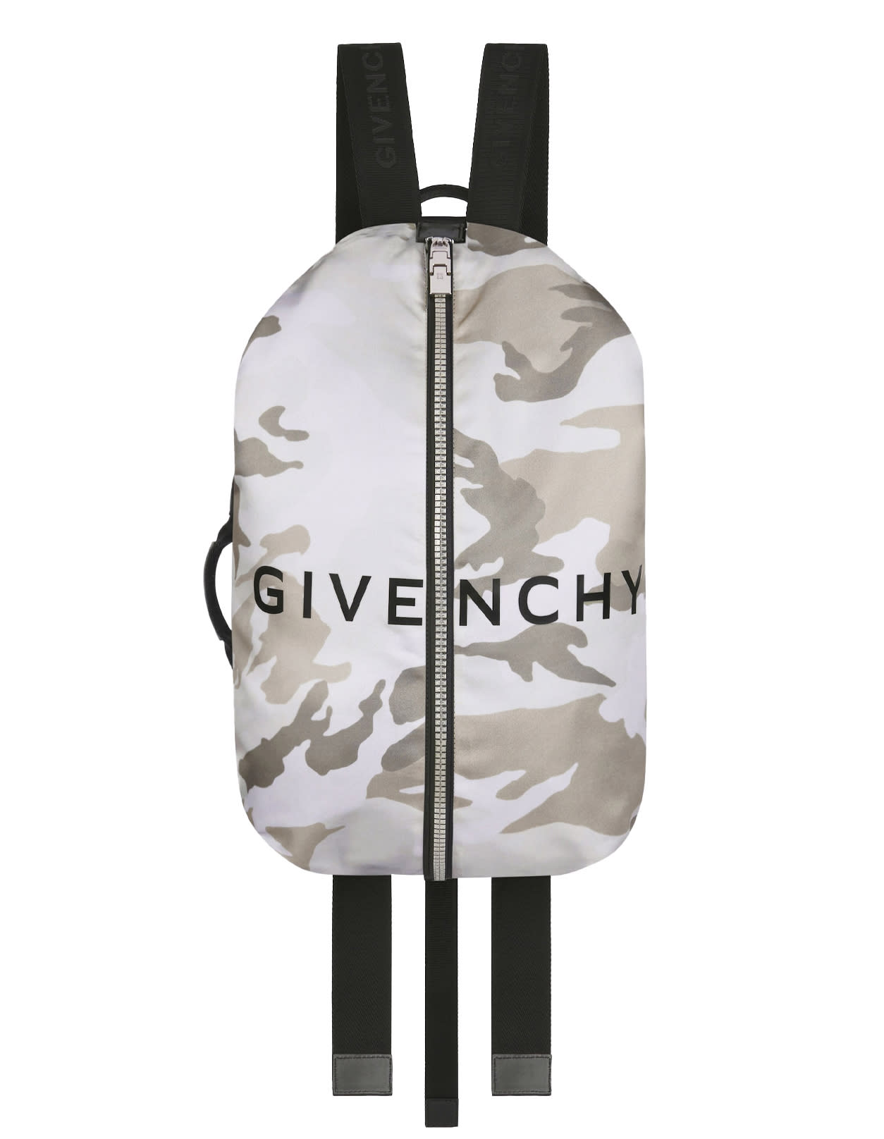 Givenchy Man Adjustable G-zip Nylon Backpack With Camouflage Print
