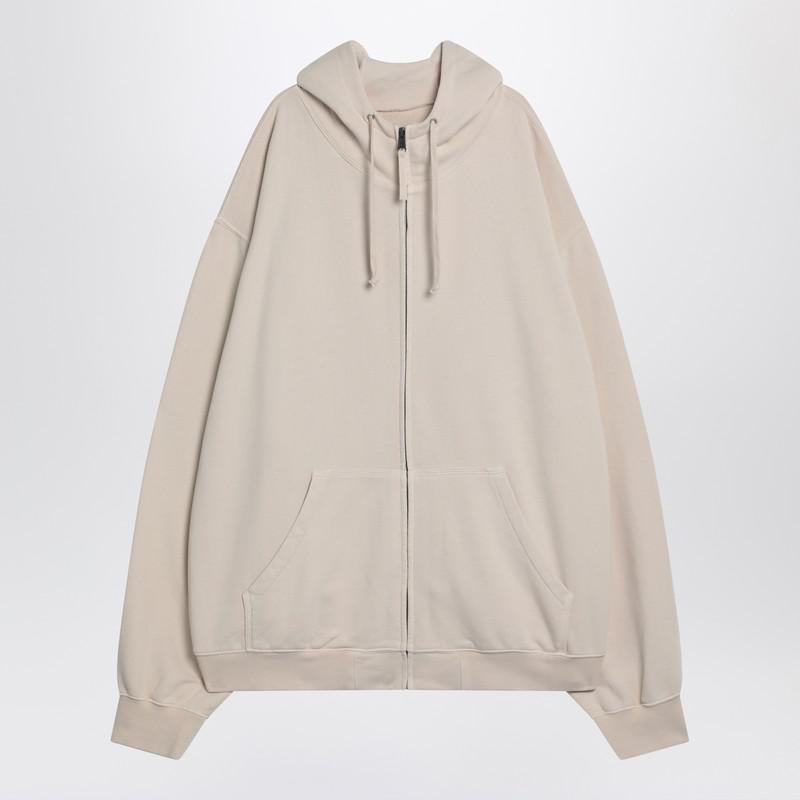 Maison Margiela 宽松款米白色连帽卫衣（带数字logo）