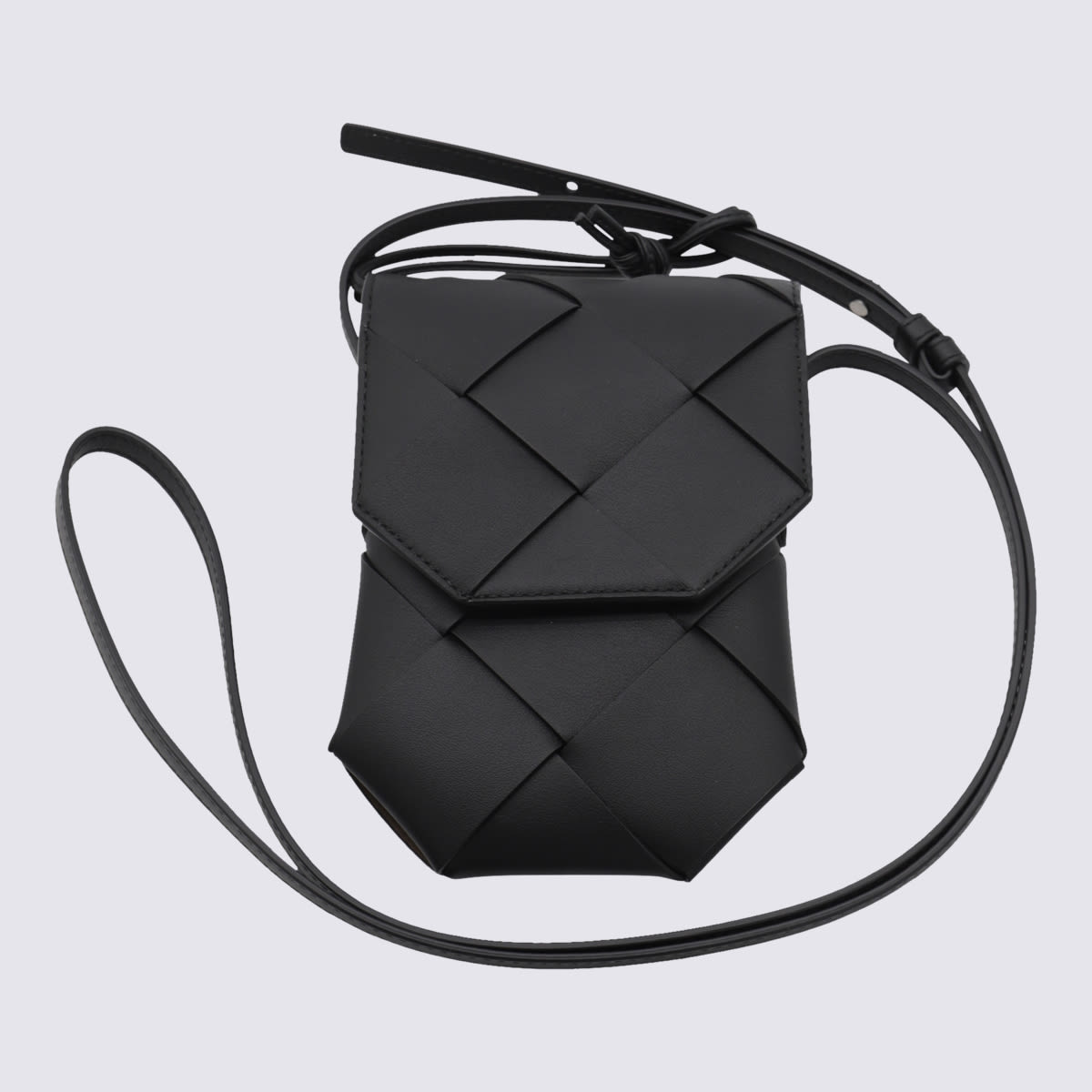 Bottega Veneta Black Leather Pouches