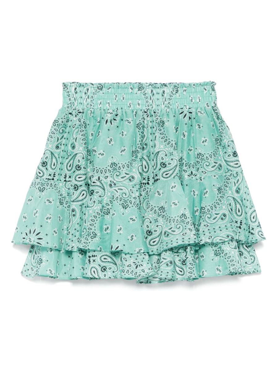 MC2 Saint Barth Green Cotton Blended Mini Skirt