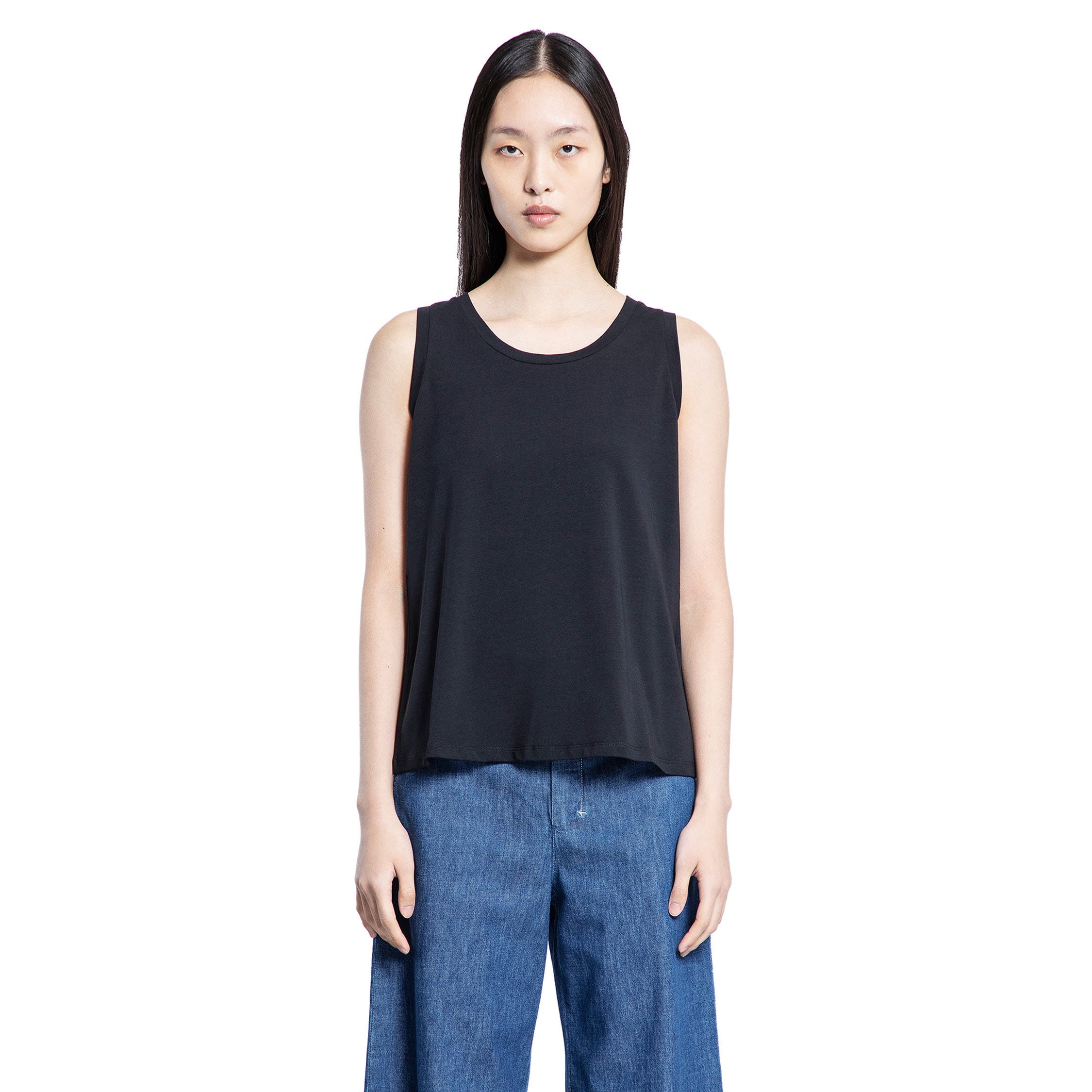 S MAX MARA WOMAN BLACK T-SHIRTS & TANK TOPS