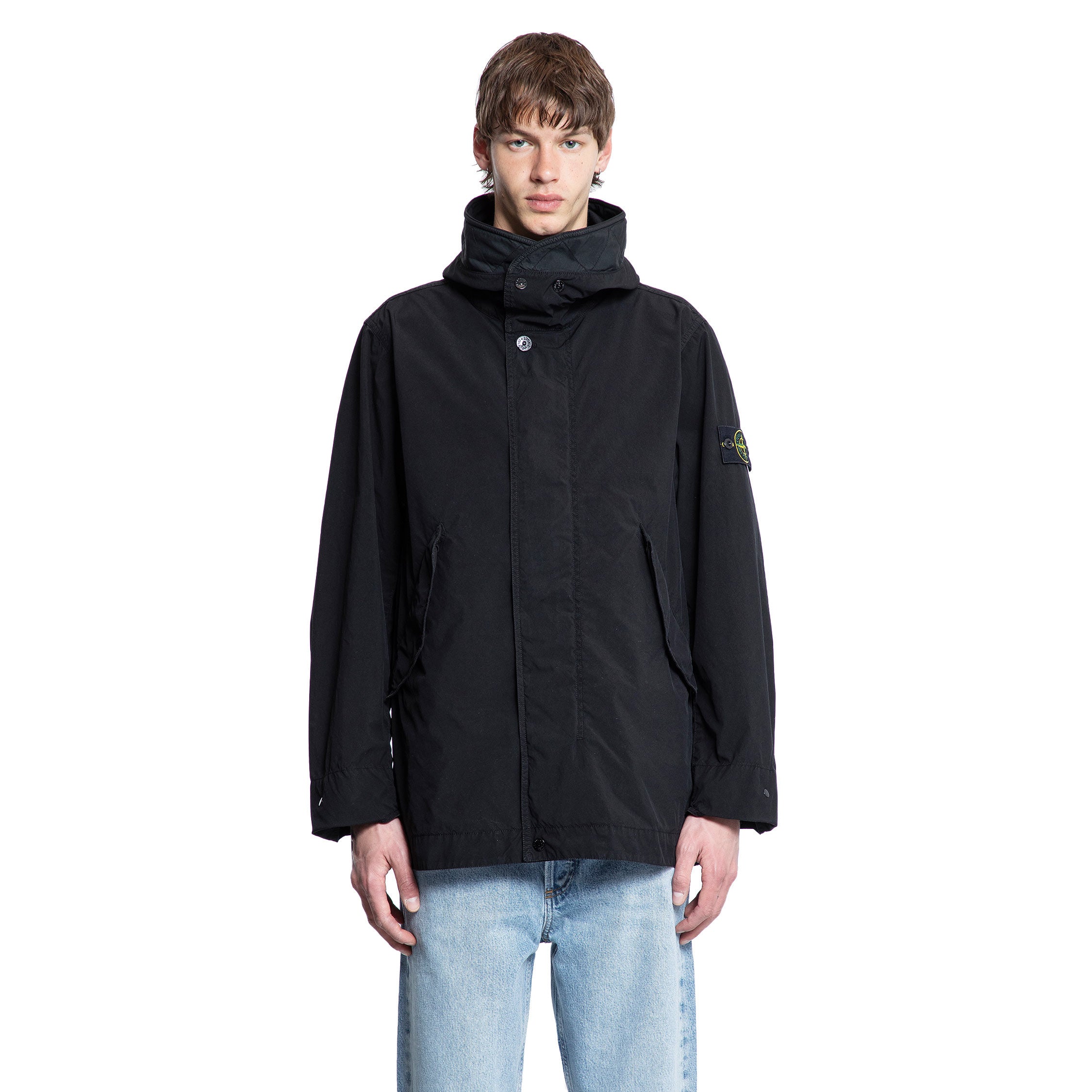 STONE ISLAND MAN BLACK COATS