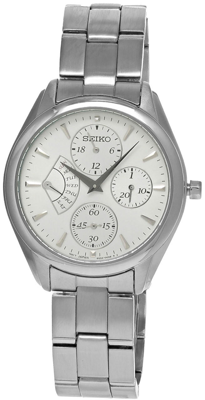 SEIKO Quartz 35MM White Dial SS Women's Watch SRL045P1