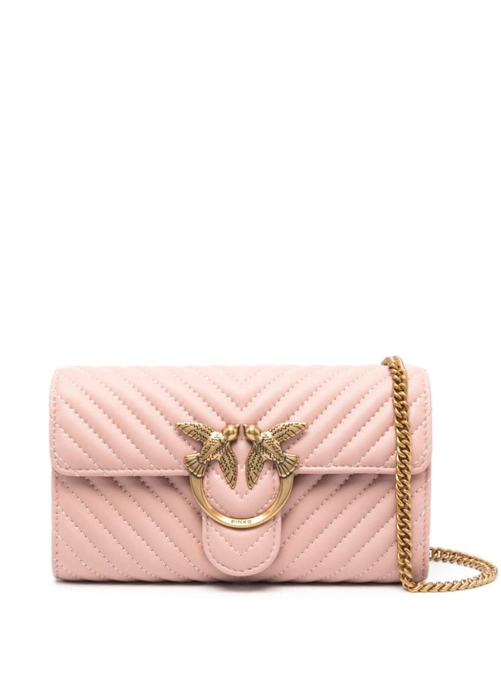 Pinko Love系列V型条纹斜挎包