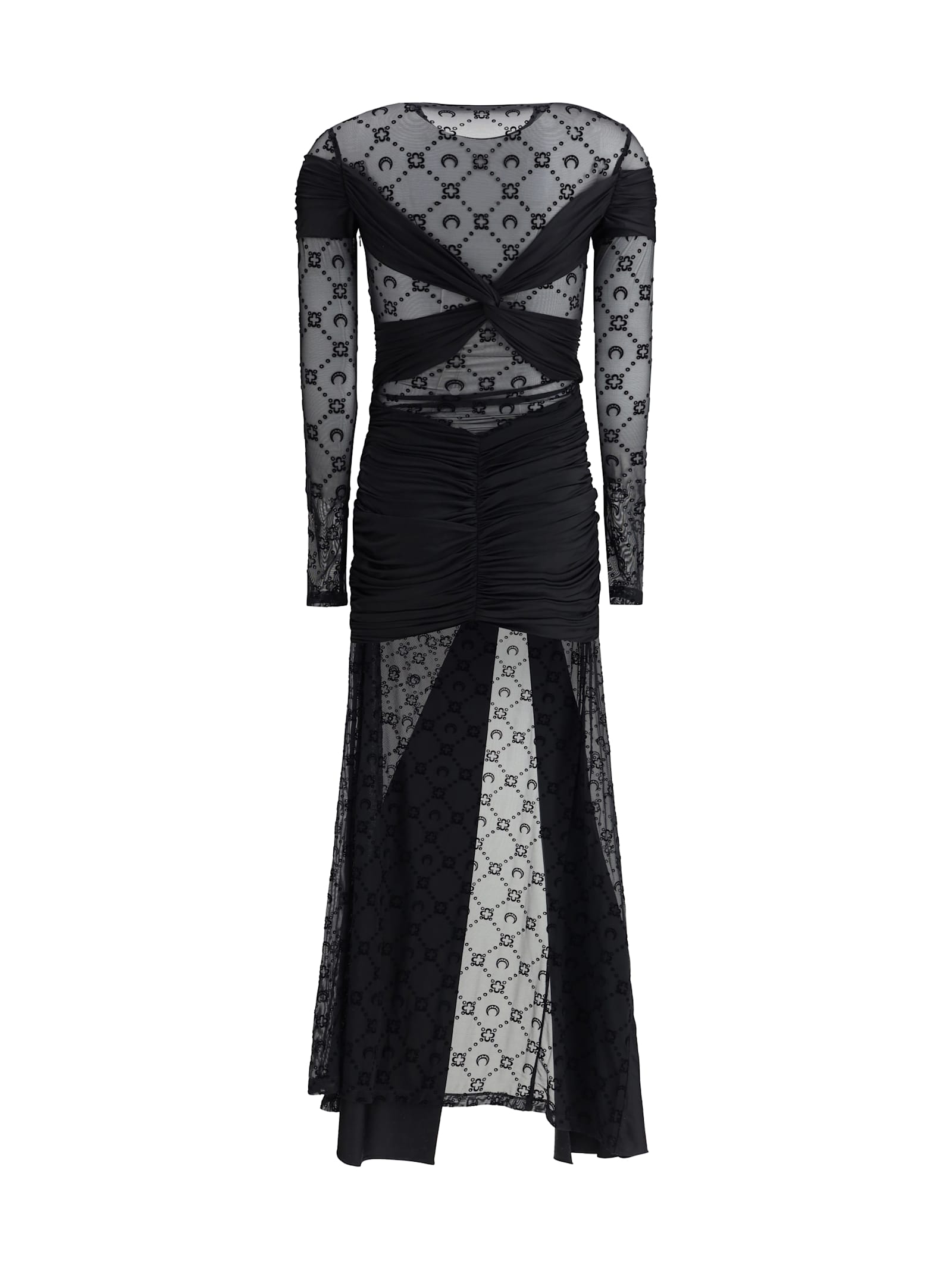 Marine Serre Draped Long Dress