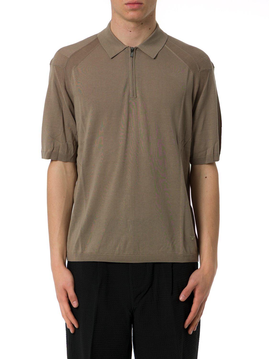 Emporio Armani Logo Embroidered Polo Shirt