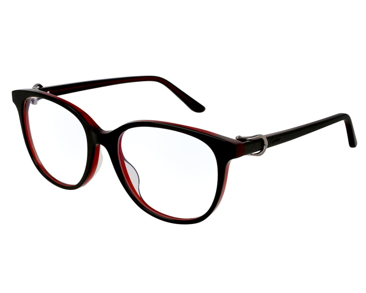CARTIER Round Transparent BLK 53-17-145MM Women's Eyewear CT0007OA-004