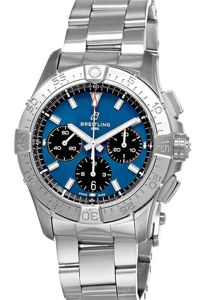 BREITLING Avenger B01 Chronograph SS 42MM Blue Dial Men's Watch AB0146101C1A1