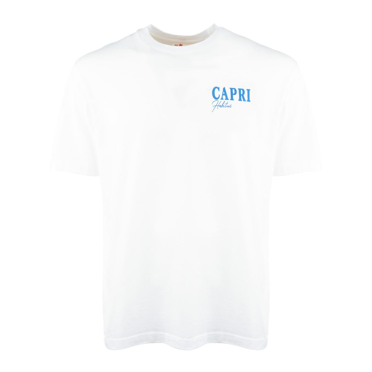 MC2 Saint Barth Organic Cotton T-Shirt With Capri Habitué Print