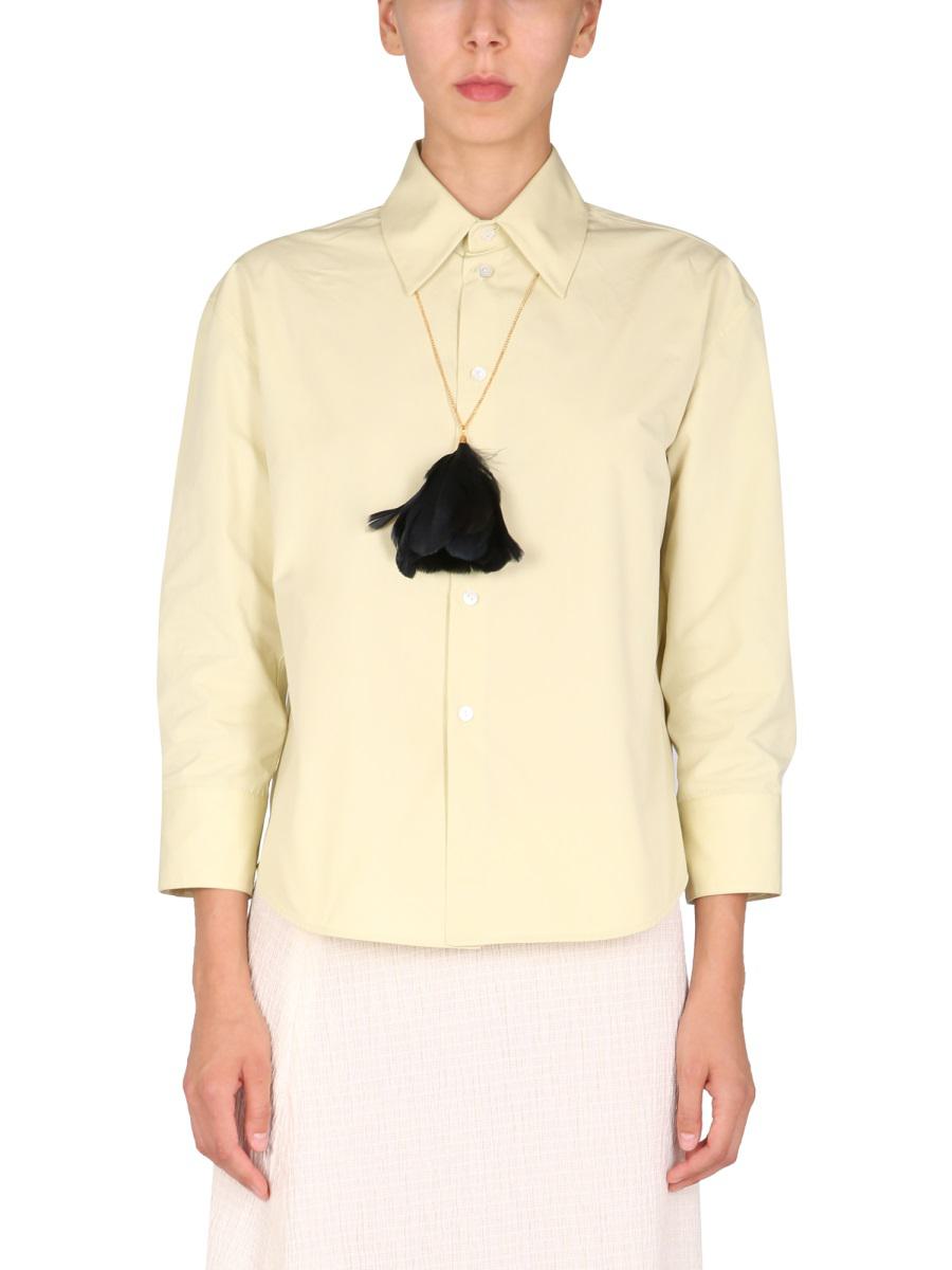 Jil Sander 方领剪裁衬衫
