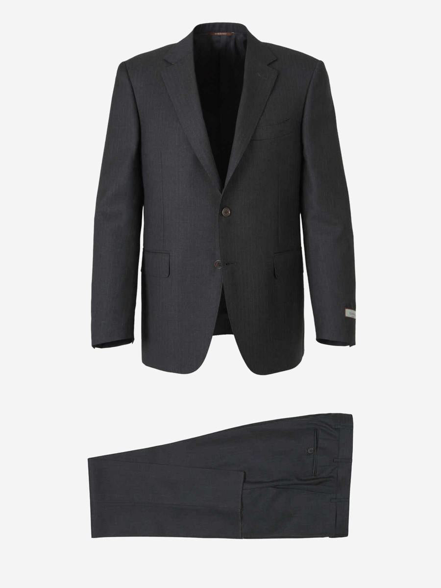 Canali 条纹羊毛西装