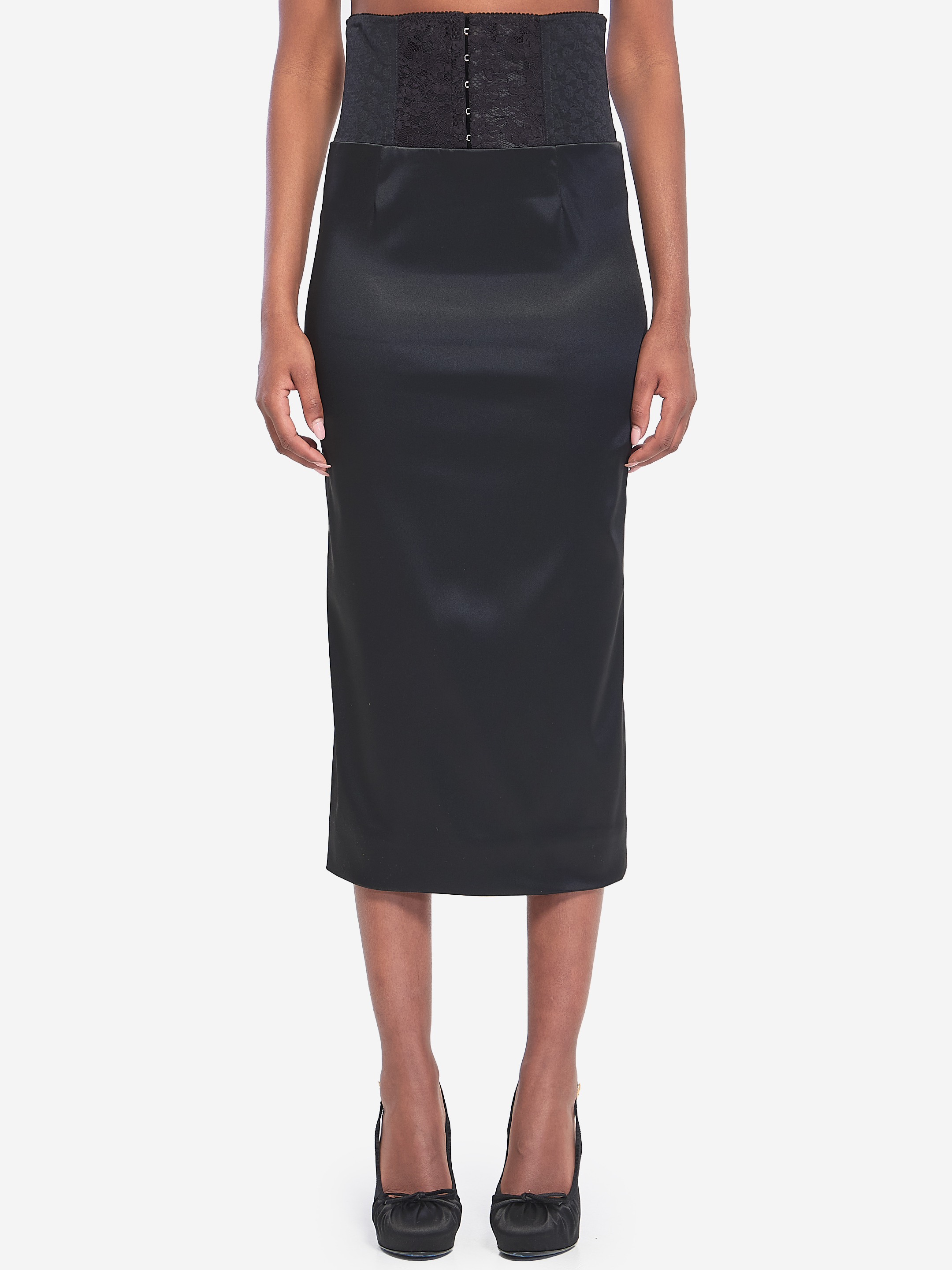 Skirt with corsetstyle detail