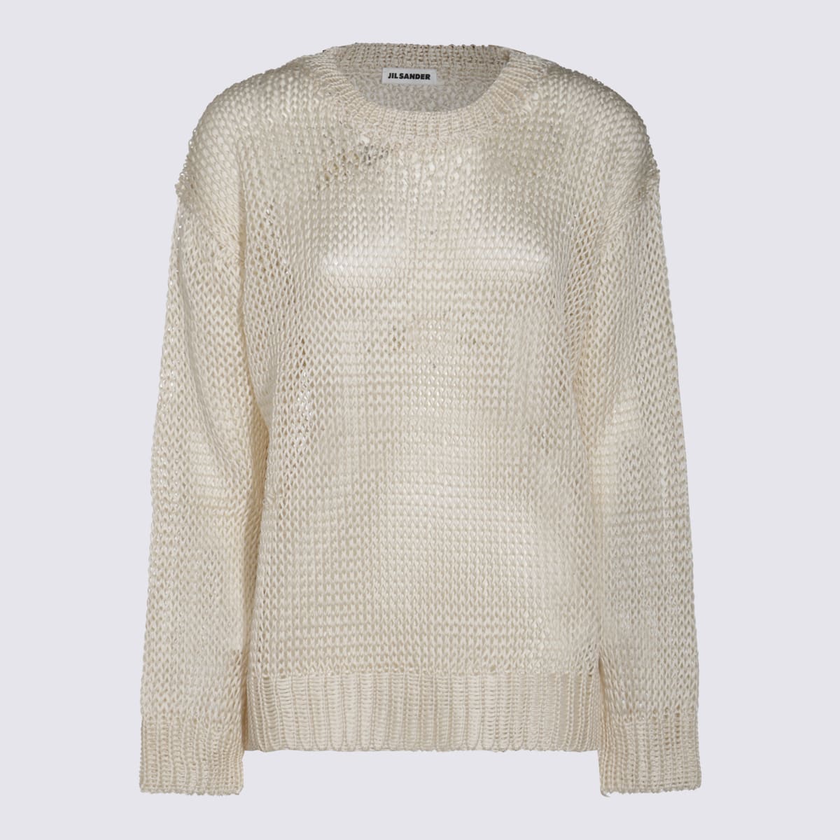 Jil Sander 米色丝绸针织衫