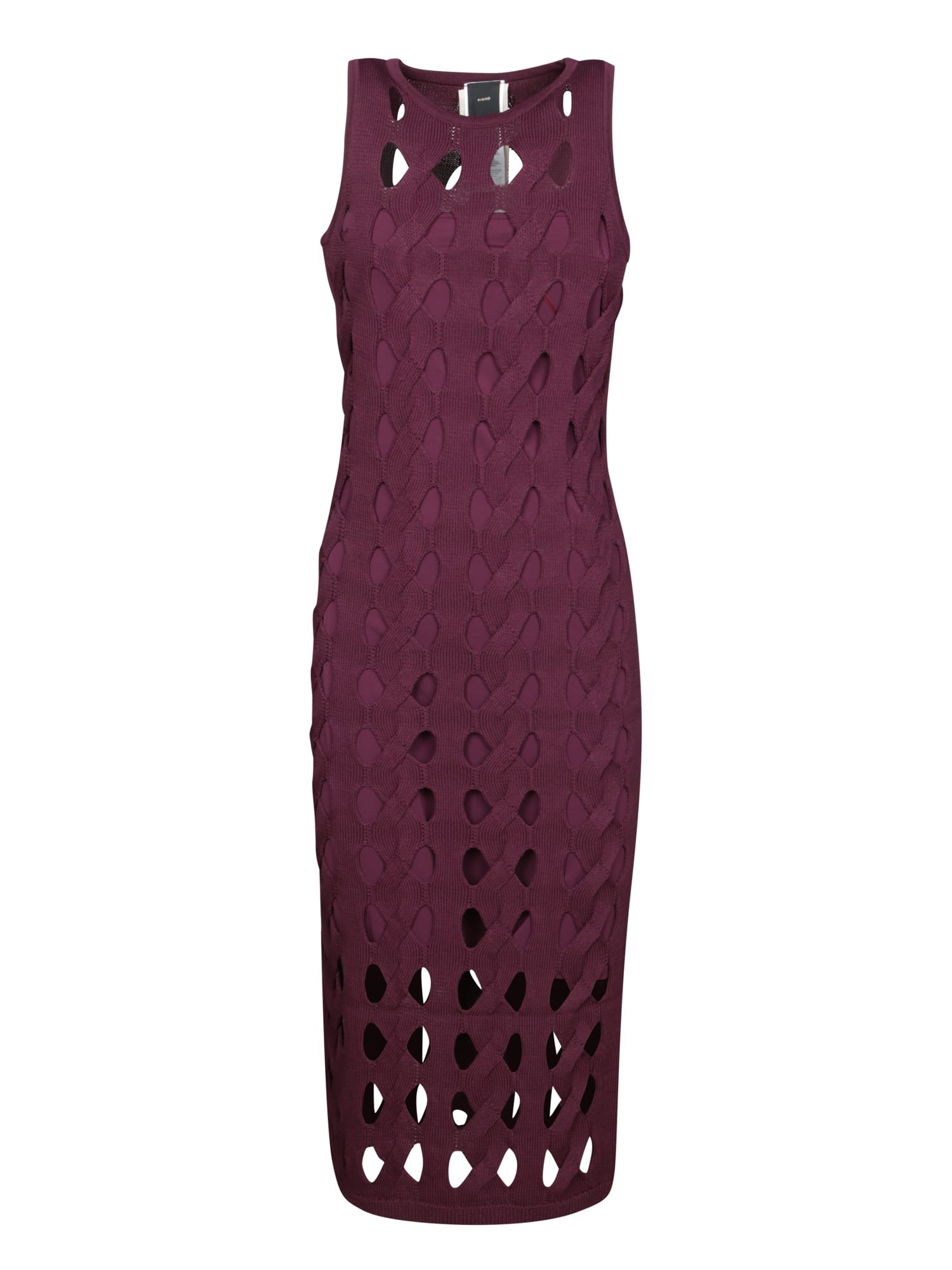 Pinko Openwork Knit Midi Dress