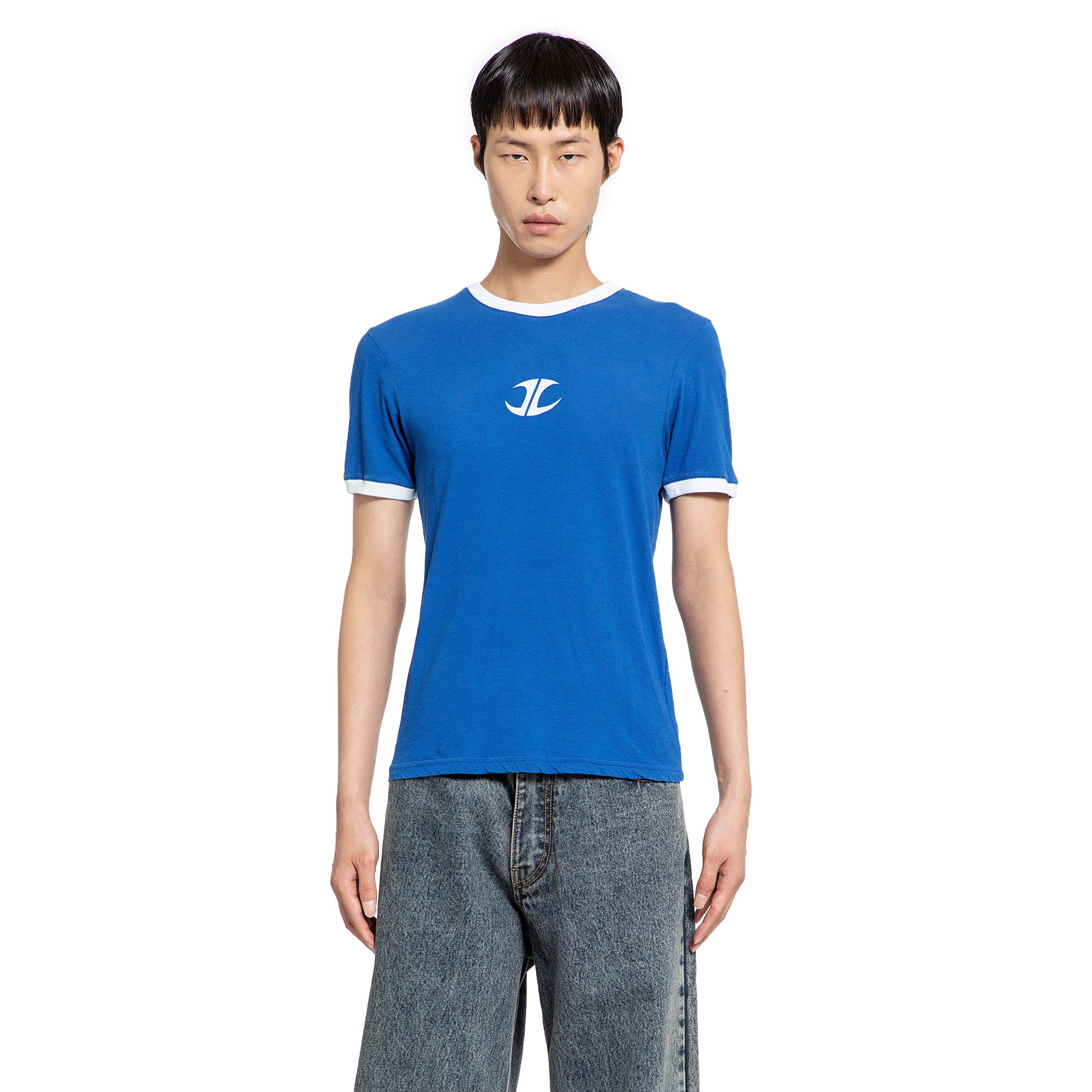 JORDANLUCA MAN BLUE T-SHIRTS & TANK TOPS