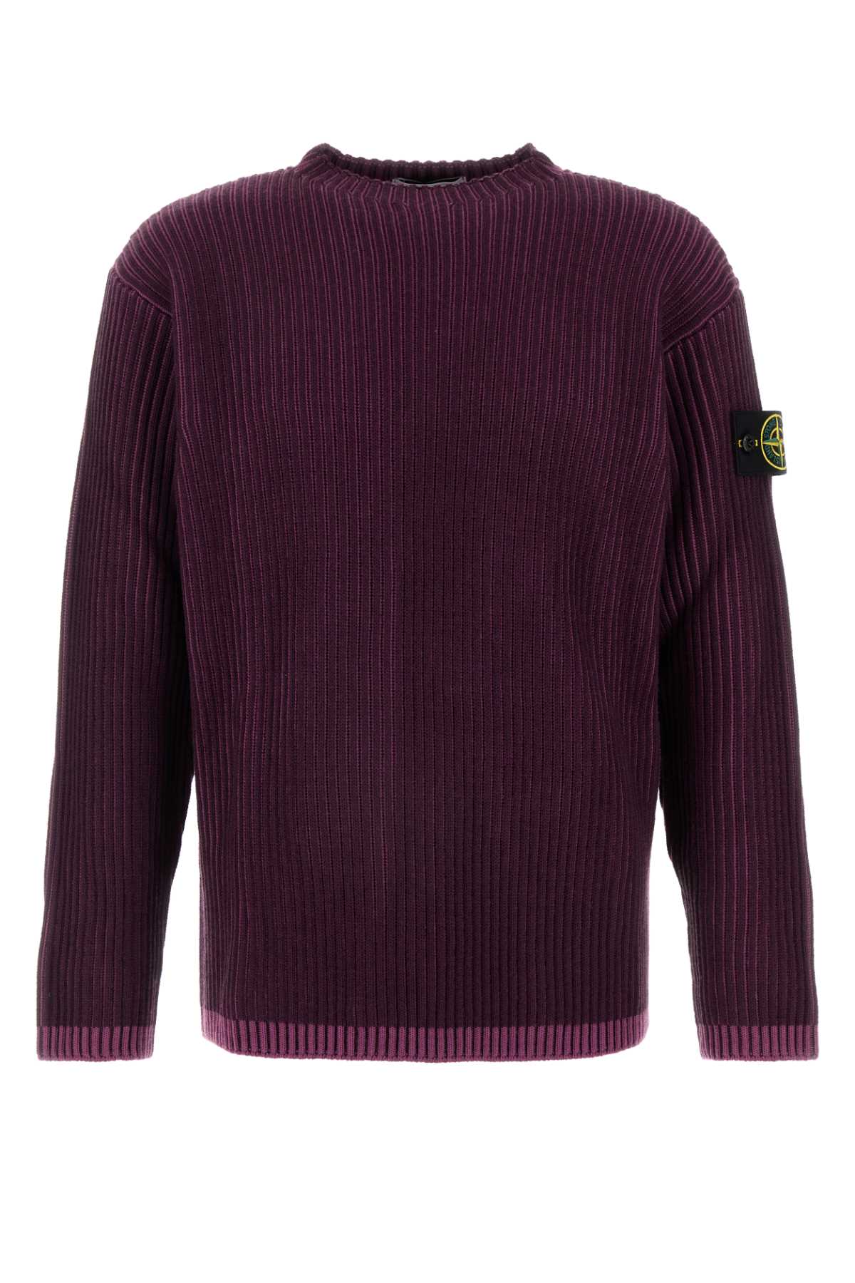 Stone Island 梅色羊毛毛衣