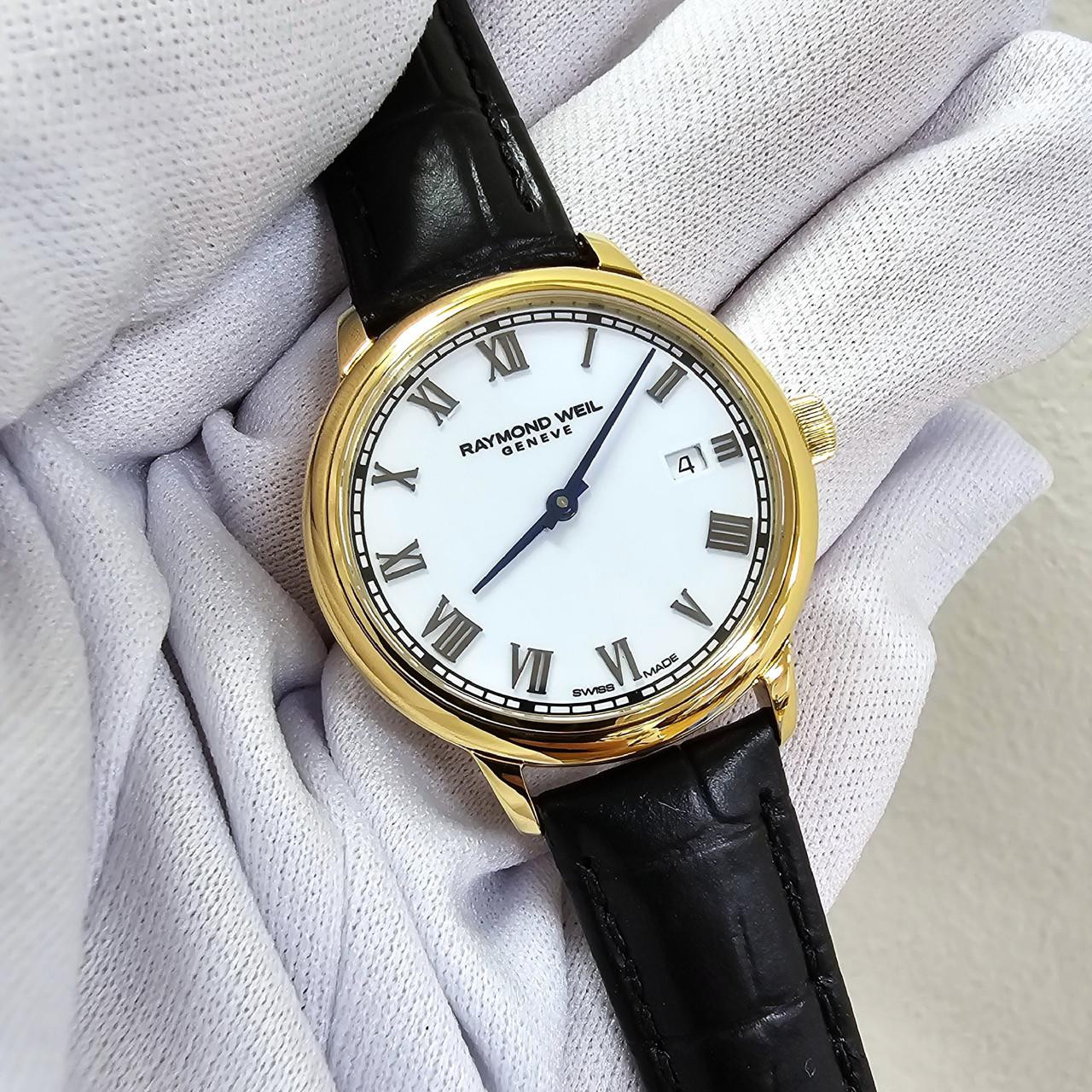 RAYMOND WEIL Toccata Quartz 29MM Gold PVD Leather Women's Watch 5985-PC-00359