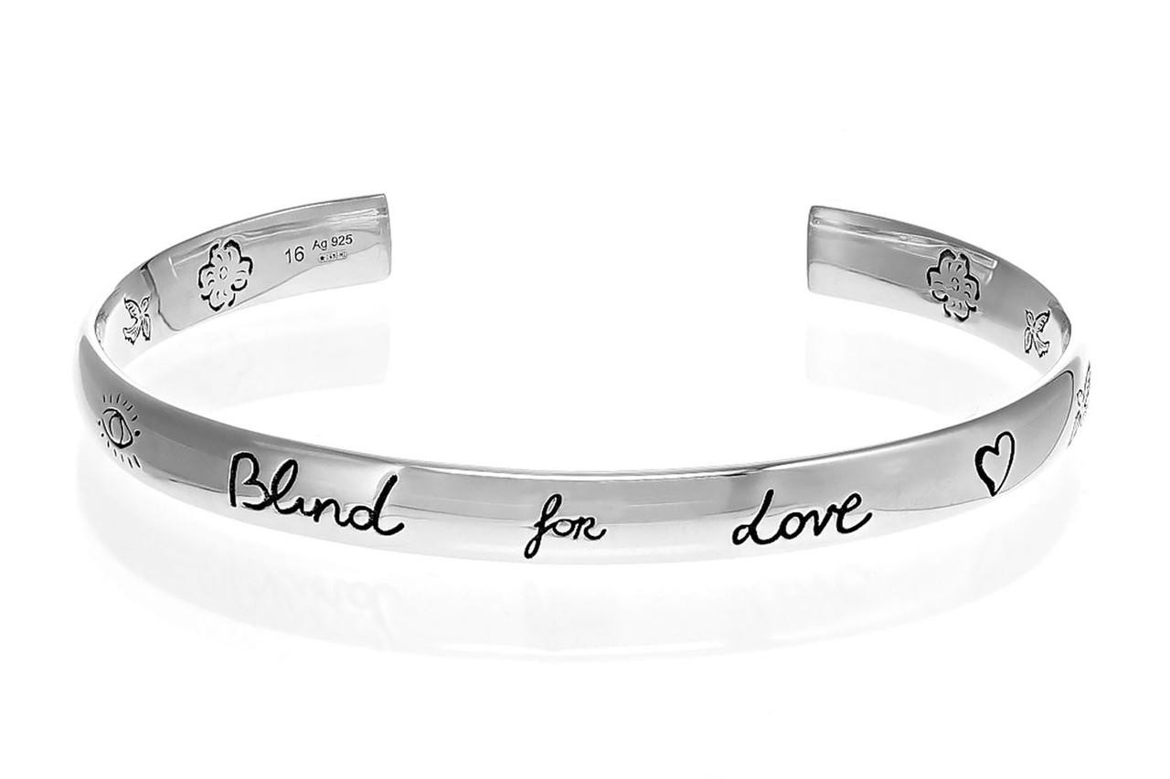 GUCCI "Blind For Love" Silver Bracelet YBA4552420010