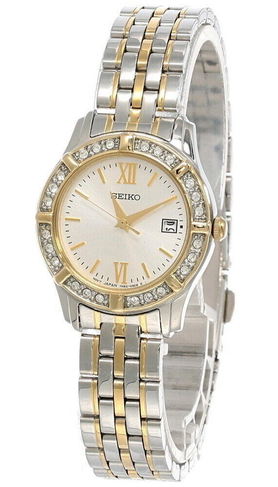 Seiko 26MM Silver Dial 2-Tone Stainless Steel Women's Watch SXDE50