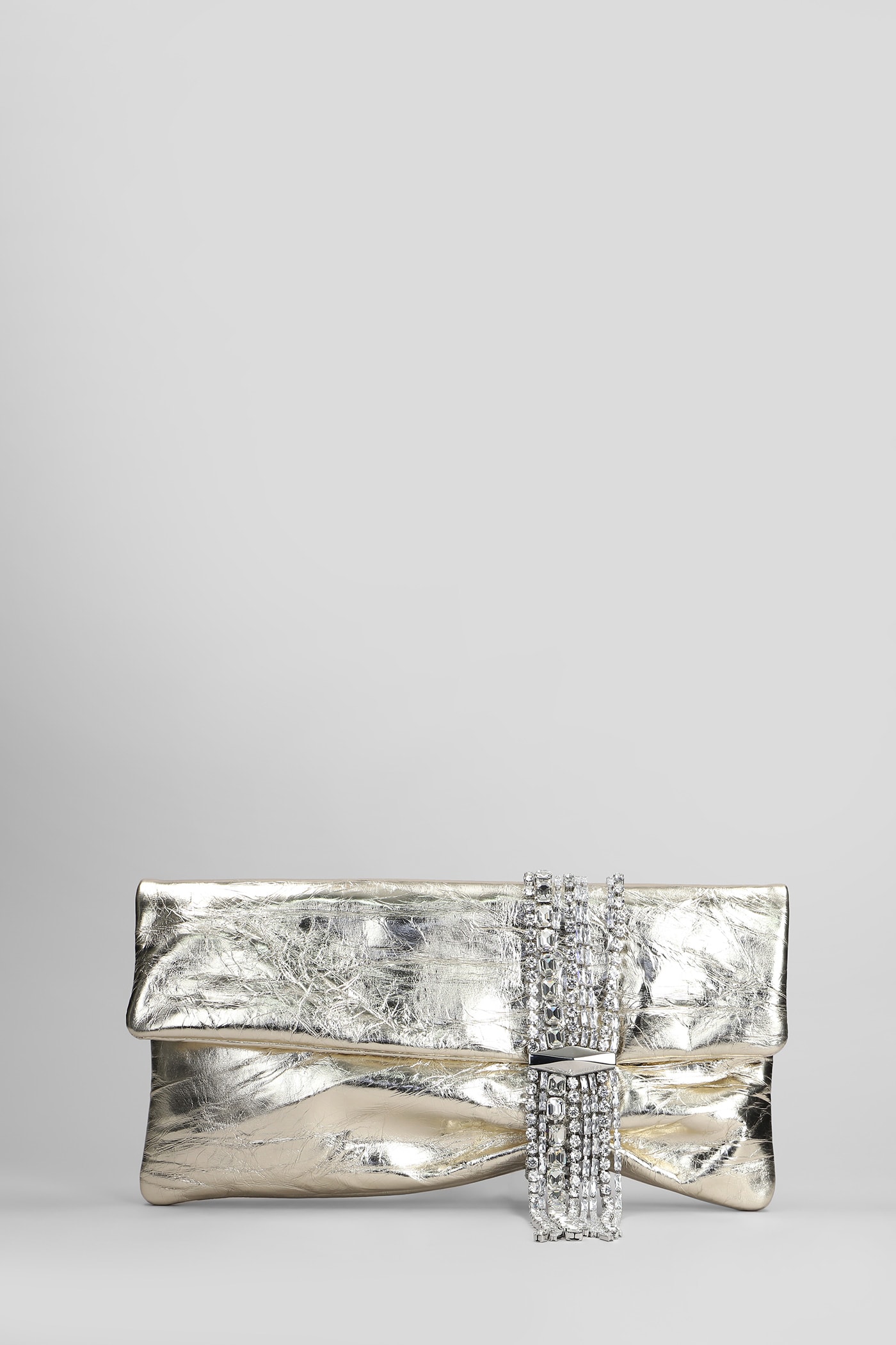 Jimmy Choo Zandra Clutch In Gold Leather