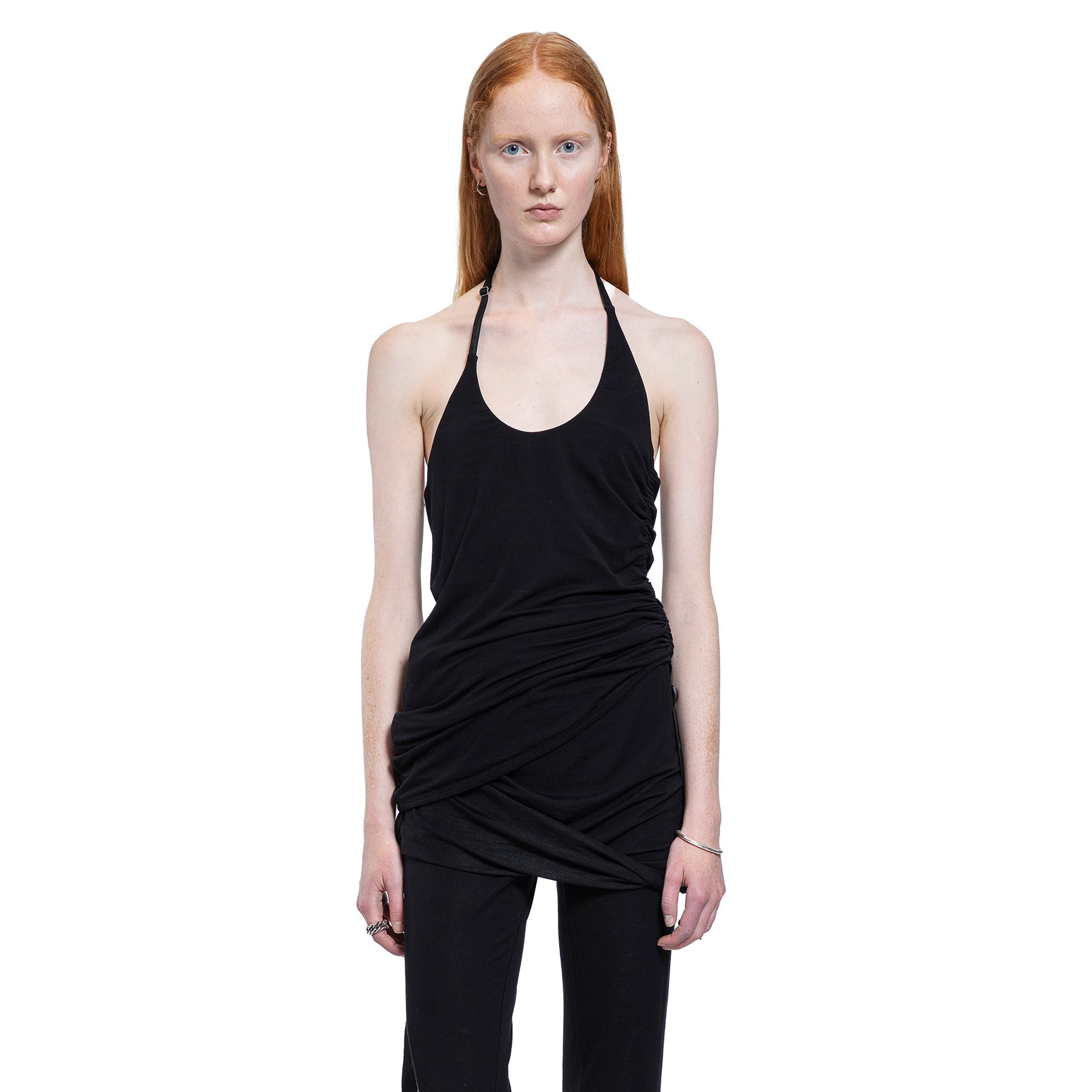 HELMUT LANG WOMAN BLACK T-SHIRTS & TANK TOPS