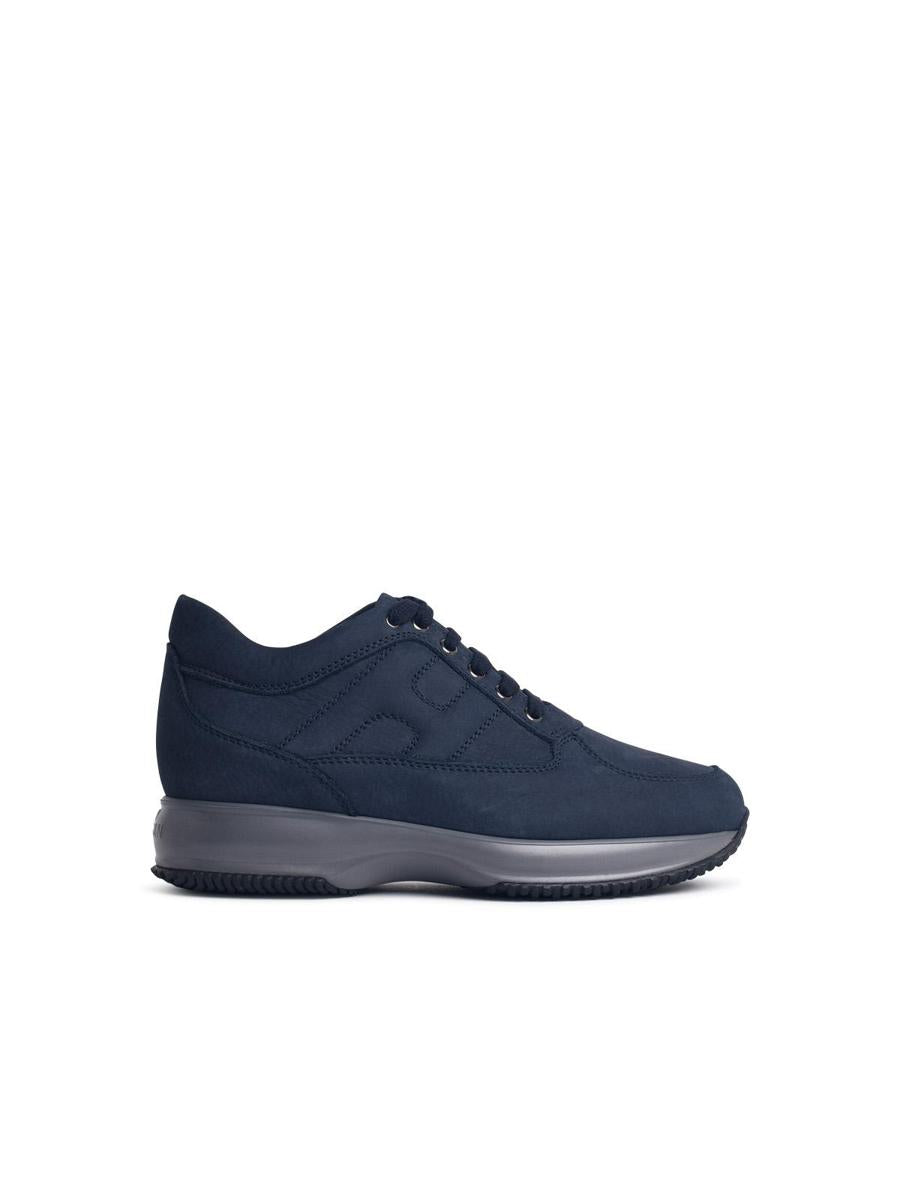 Hogan 'Interactive' Blue Nubuck Leather Sneakers